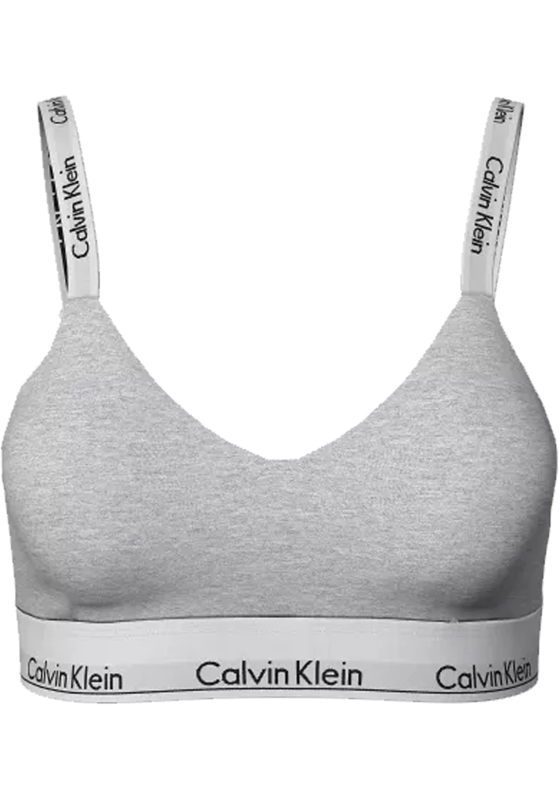 Calvin Klein dames Modern Cotton lightly lined bralette, bralette, grijs Calvin Klein dames Modern Cotton lightly lined bralette, bralette, grijs