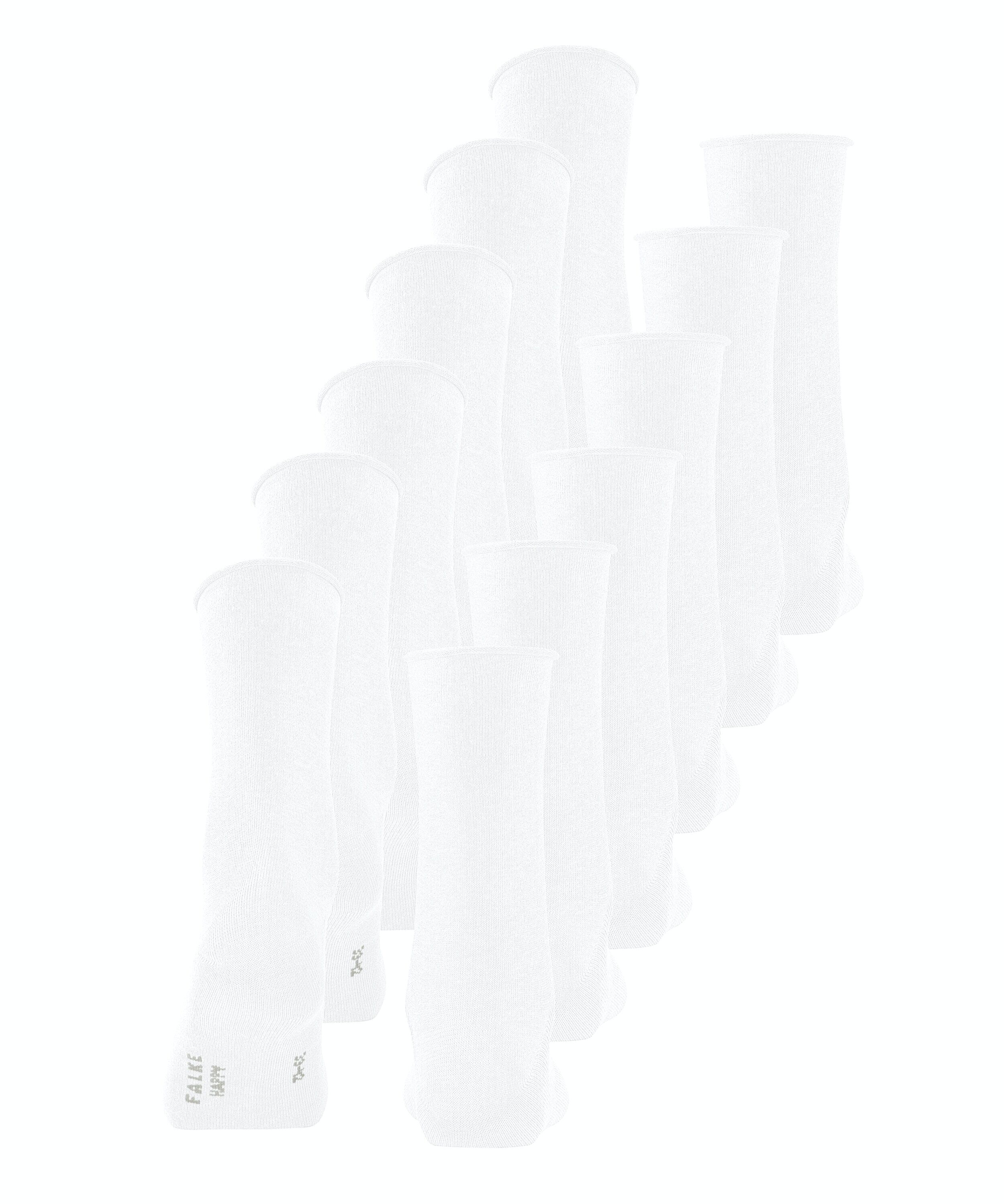 FALKE Happy Bundle 6-Pack damessokken, wit (white)
