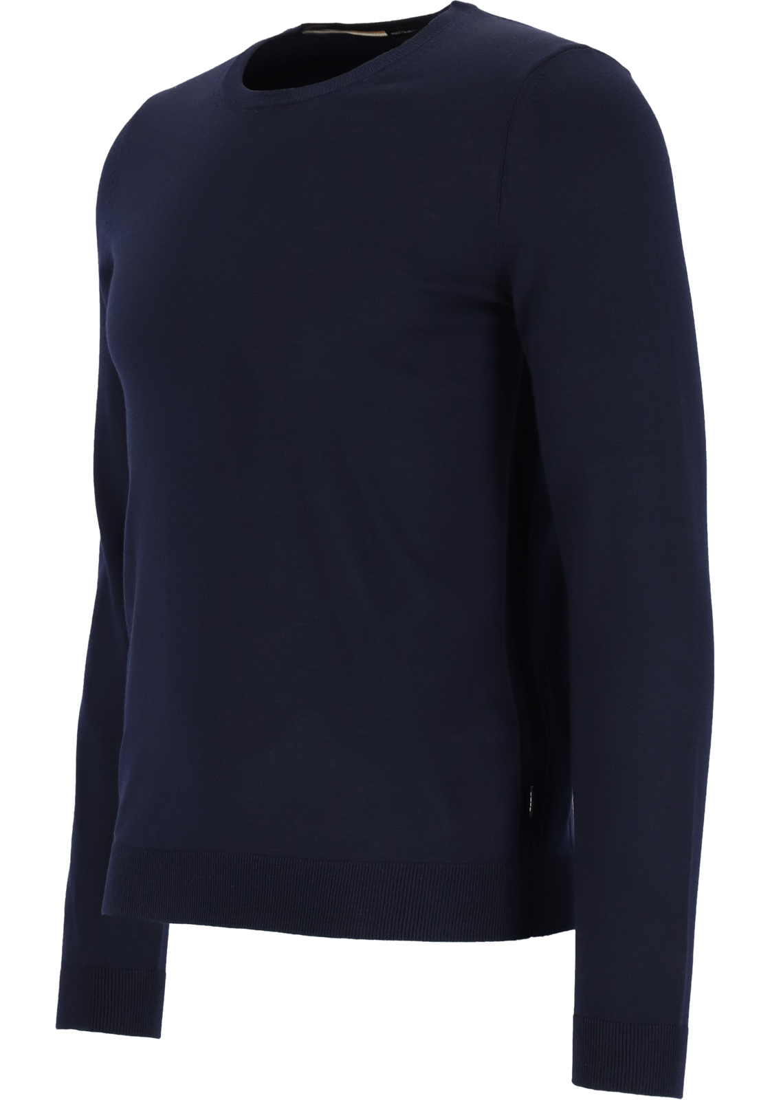 2-4029052878968-hugo_boss-HB_50468239404_TR_blauw_4fotos_HR BOSS Leno heren trui wol, slim fit met O-hals, donkerblauw