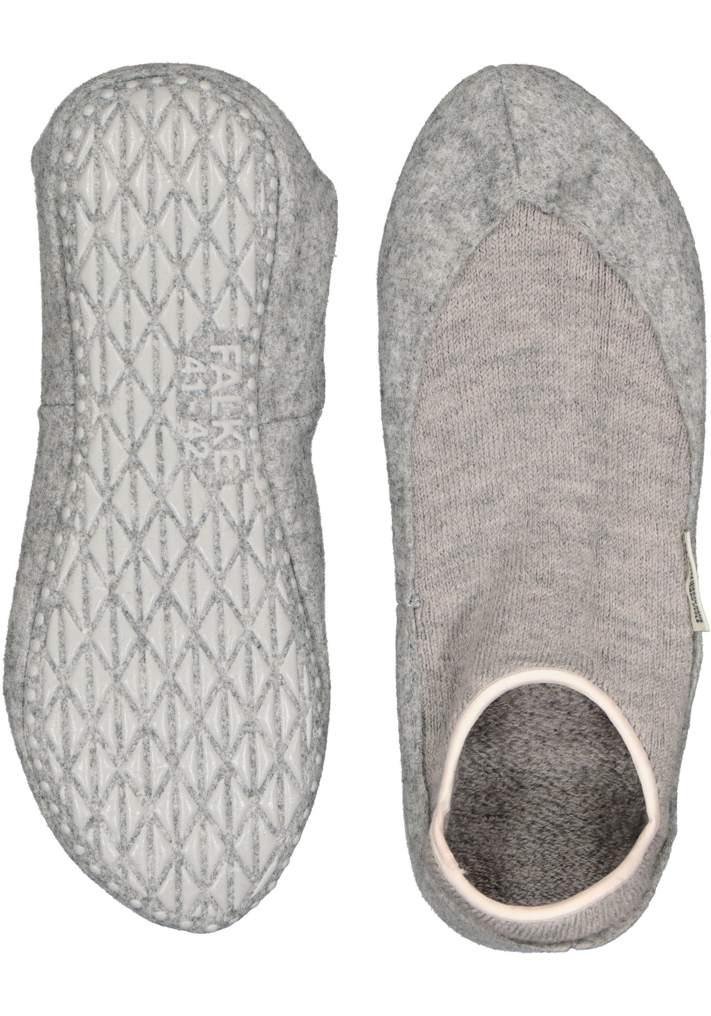 FALKE Cosyshoe dames huissokken, kort model, lichtgrijs (light grey)