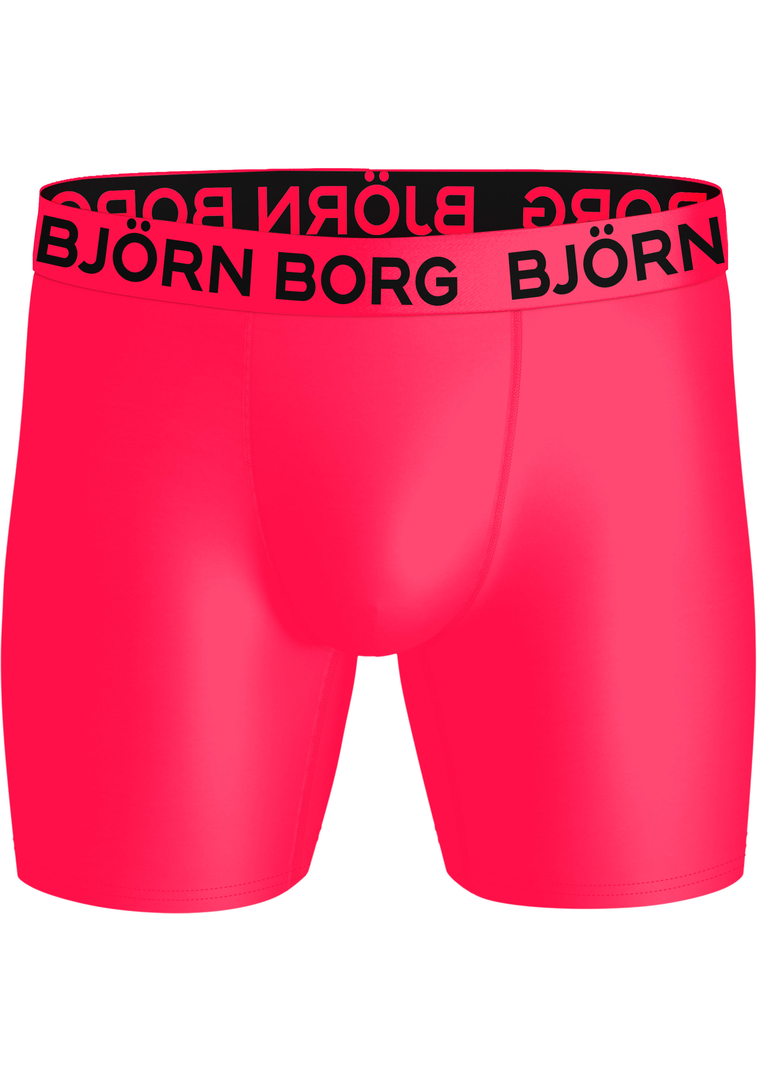 Bjorn Borg Sports Microfiber boxers, microfiber heren boxers lange pijpen (3-pack), grijs, roze, grijs