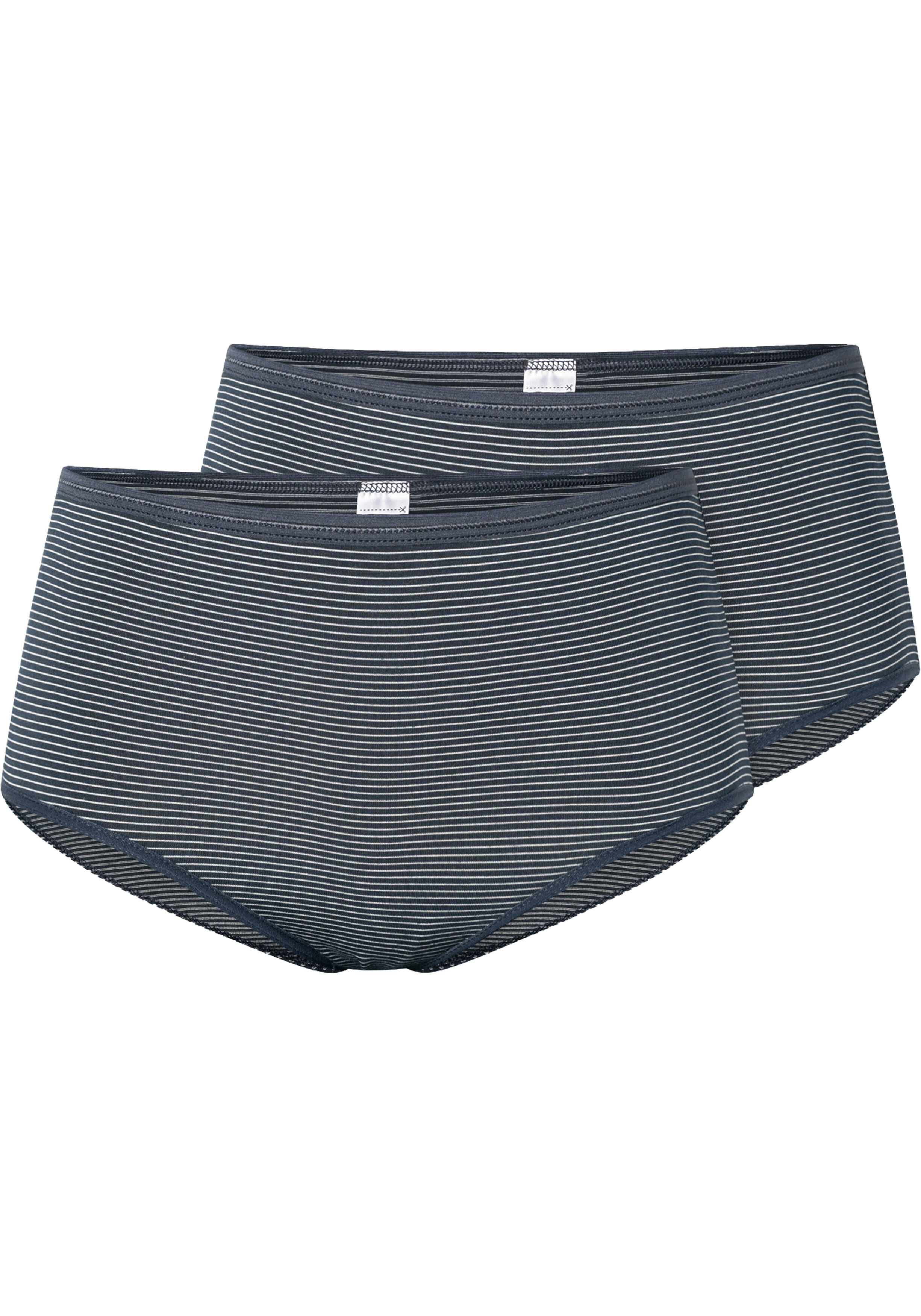 SCHIESSER Modal Essentials slip (2-pack), dames midi slip nachtblauw-wit