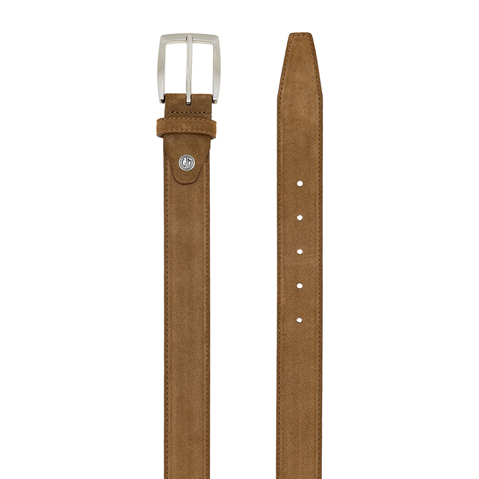 LINDENMANN leren heren riem, cognac