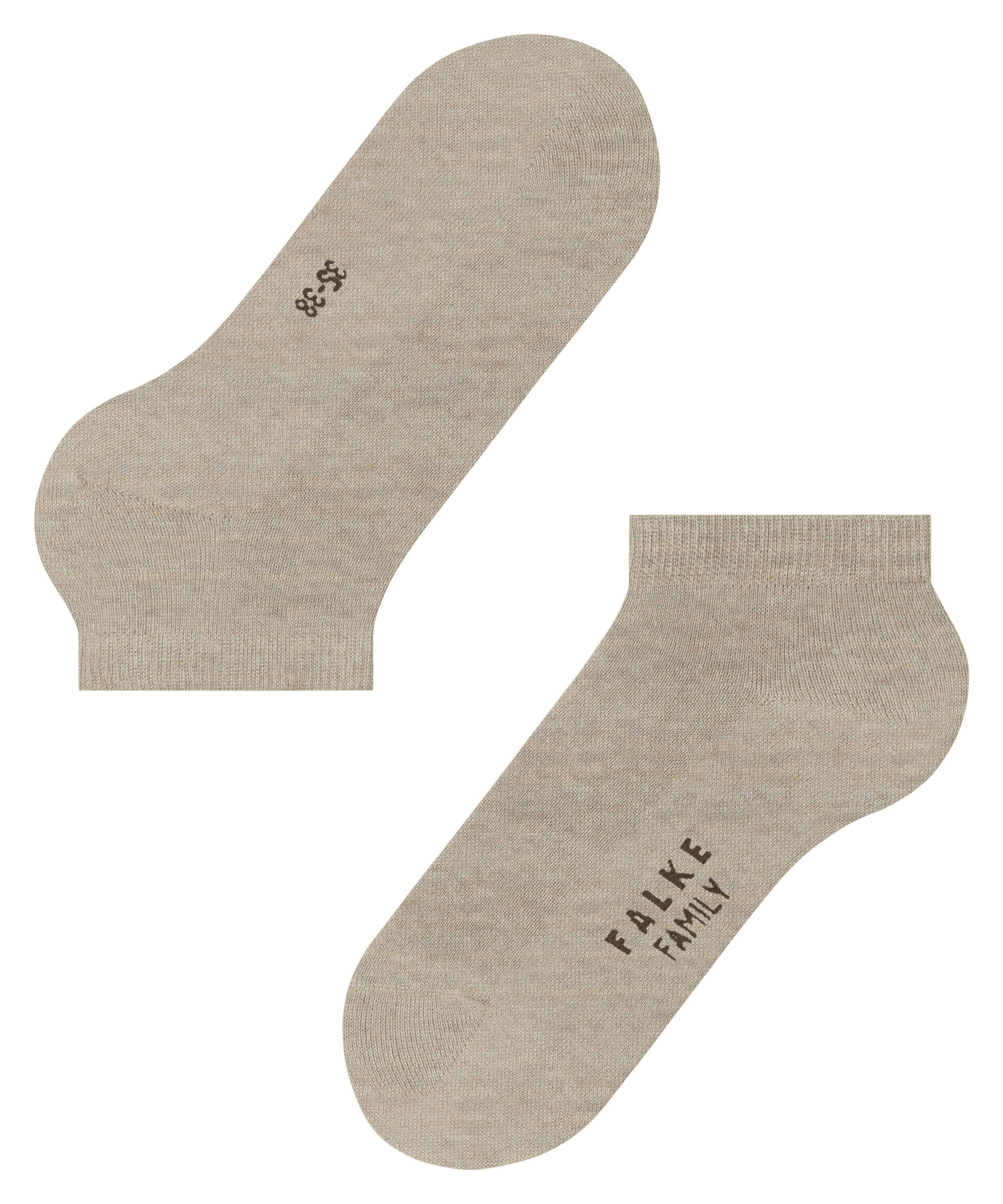 FALKE Family dames sneakersokken, beige (linen melange)