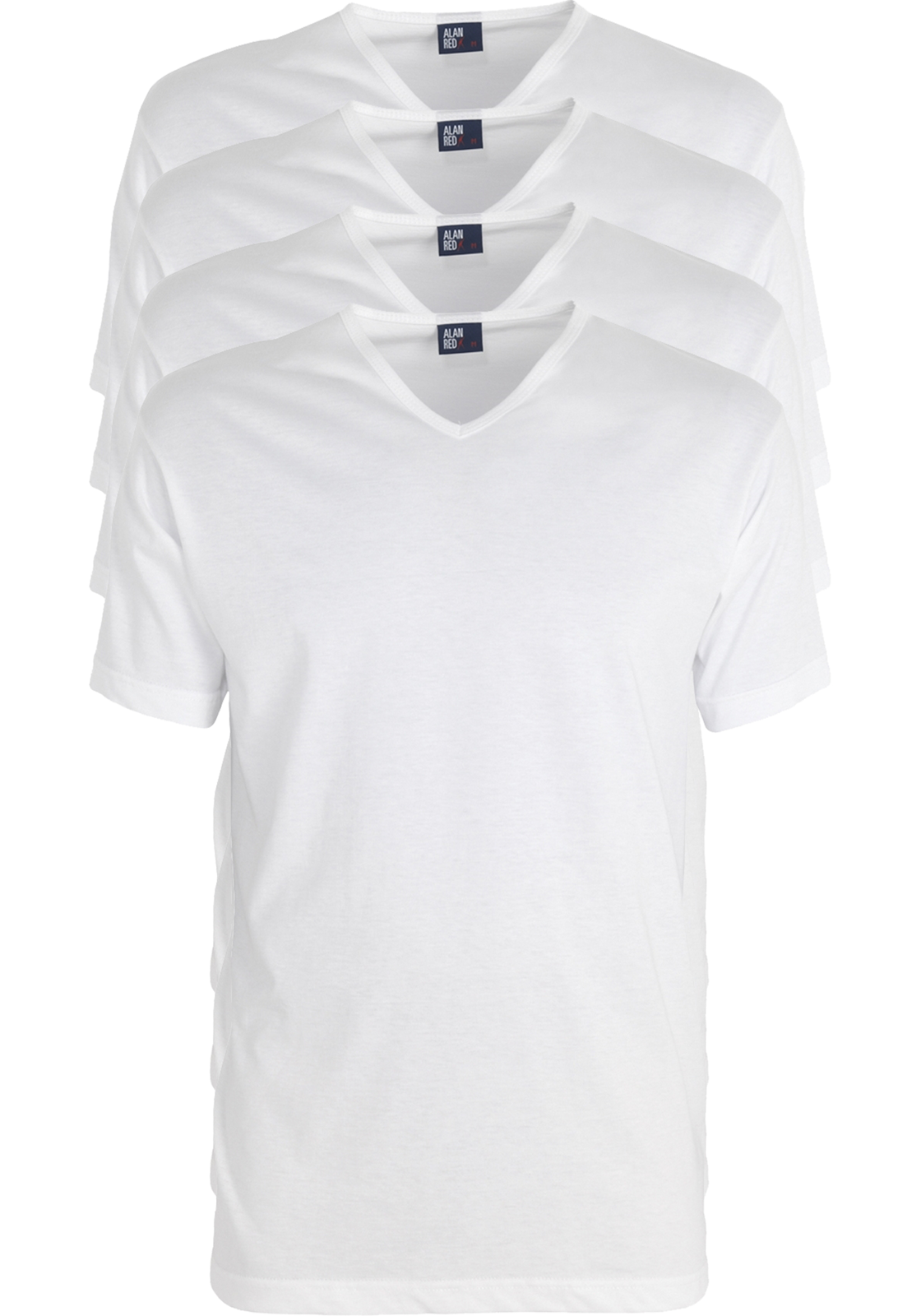 vermont_wit_4_pack ALAN RED T-shirts Vermont (4-pack), V-hals, wit