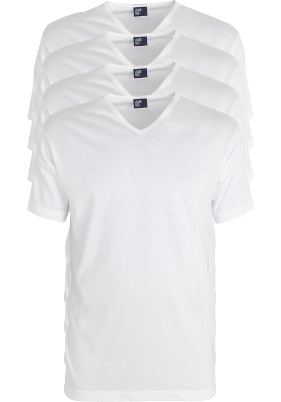 ALAN RED T-shirts Vermont (4-pack), V-hals, wit ALAN RED T-shirts Vermont (4-pack), V-hals, wit