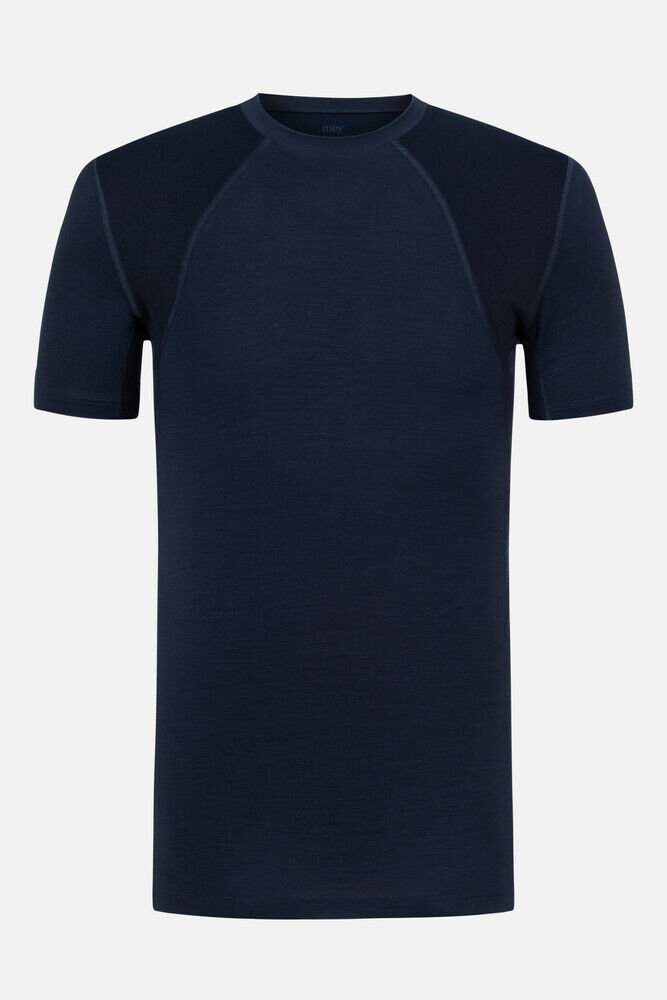 Mey heren T-shirt Prfrmnc+, thermo T-shirt korte mouw met O-hals donkerblauw