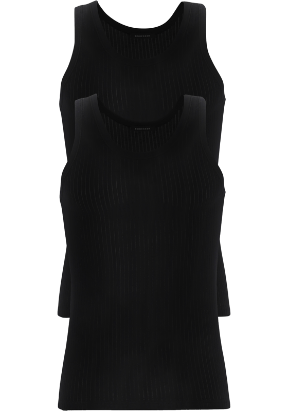 SCHIESSER Authentic singlets (2-pack), zwart SCHIESSER Authentic singlets (2-pack), zwart