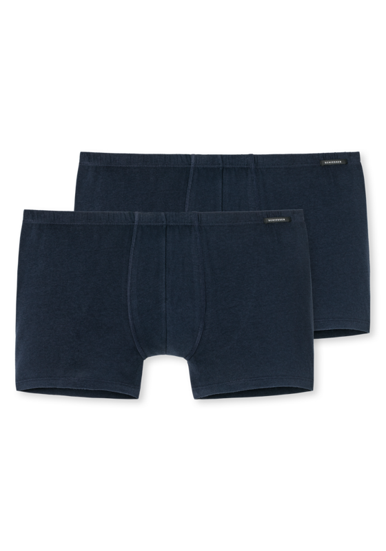 SCHIESSER Cotton Essentials boxer (2-pack), heren short donkerblauw SCHIESSER Cotton Essentials boxer (2-pack), heren short donkerblauw