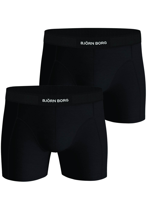 Bjorn Borg Cotton Stretch boxers, heren boxers normale lengte (2-pack), zwart Bjorn Borg Cotton Stretch boxers, heren boxers normale lengte (2-pack), zwart