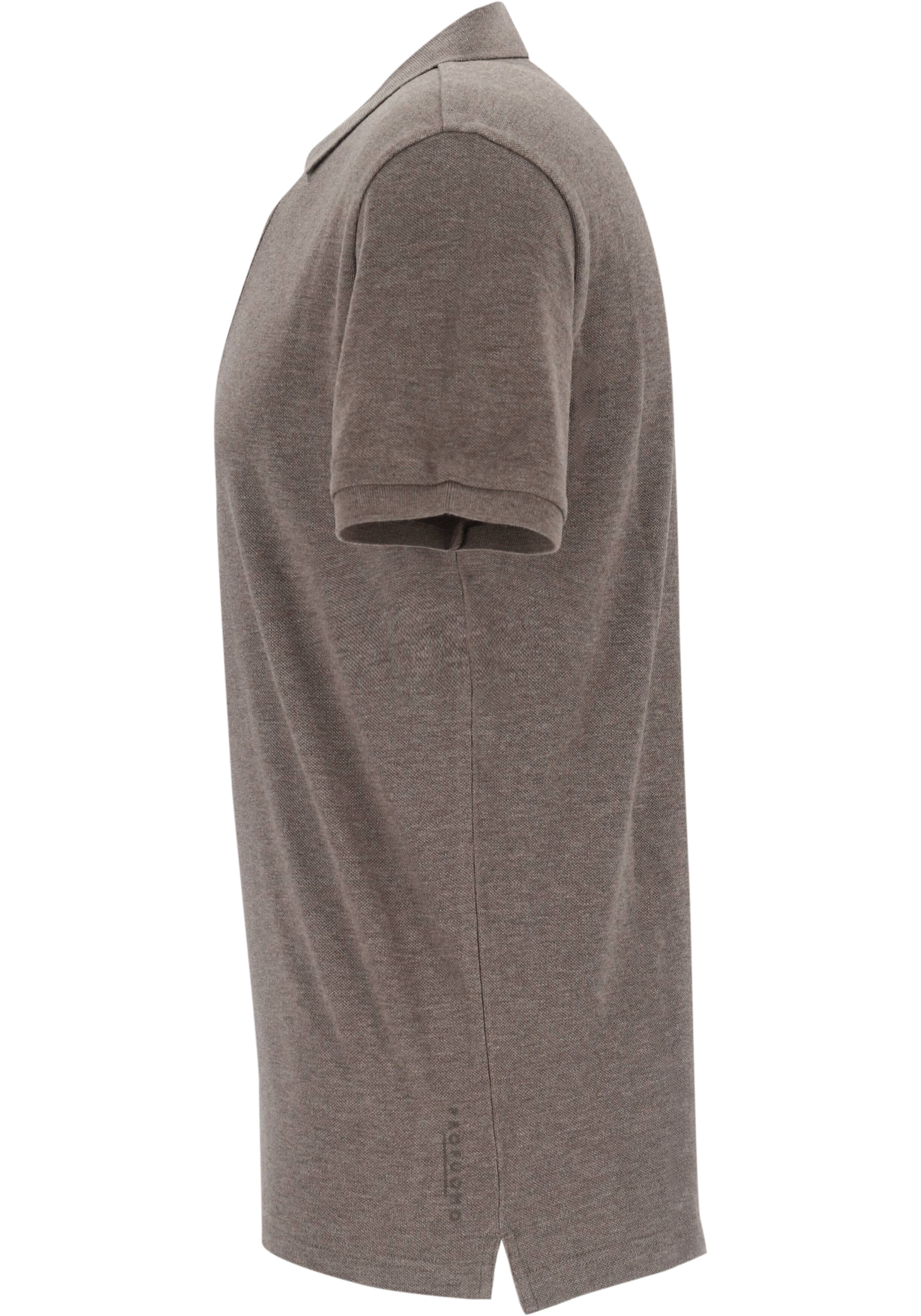 Profuomo slim fit heren polo, bruin
