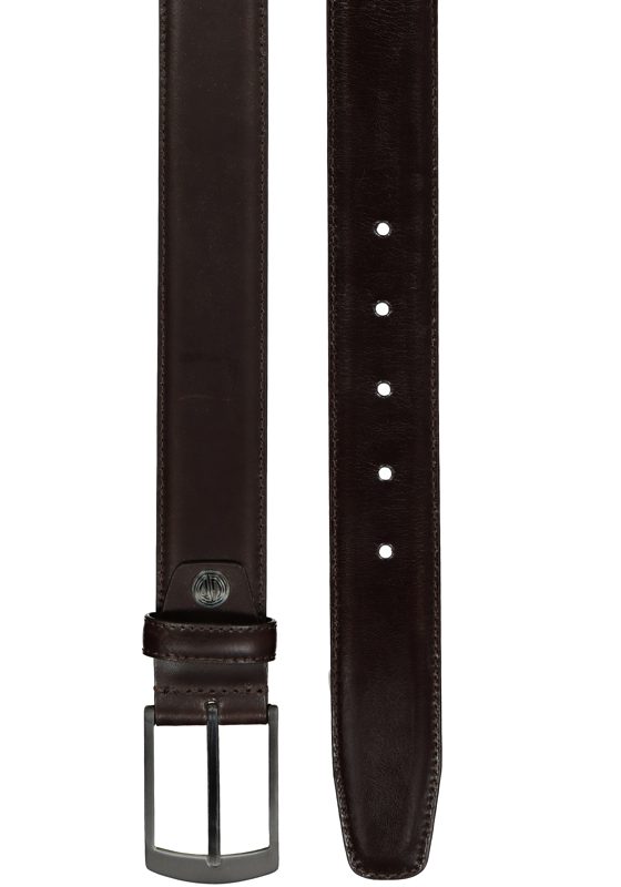 LINDENMANN leren heren riem, donkerbruin LINDENMANN leren heren riem, donkerbruin