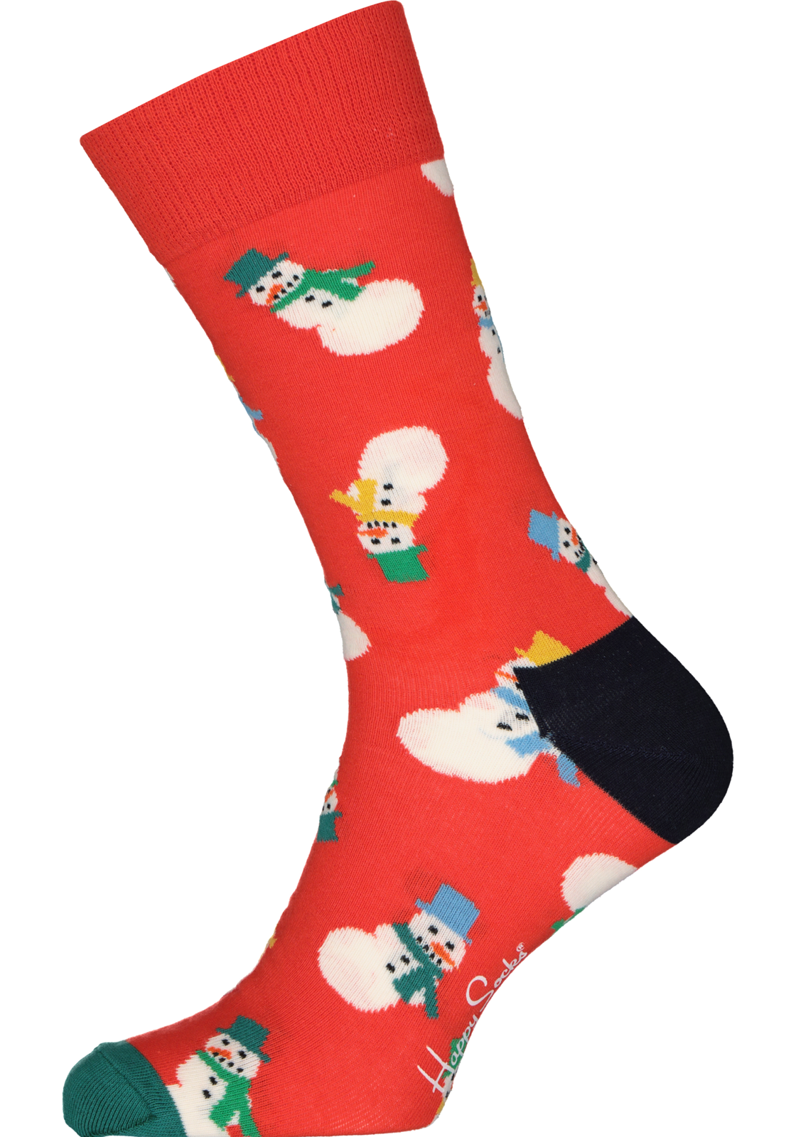 1-7333102466287_happy_socks_HR Happy Socks Snowman Sock, unisex sokken, rood met sneeuwpoppen