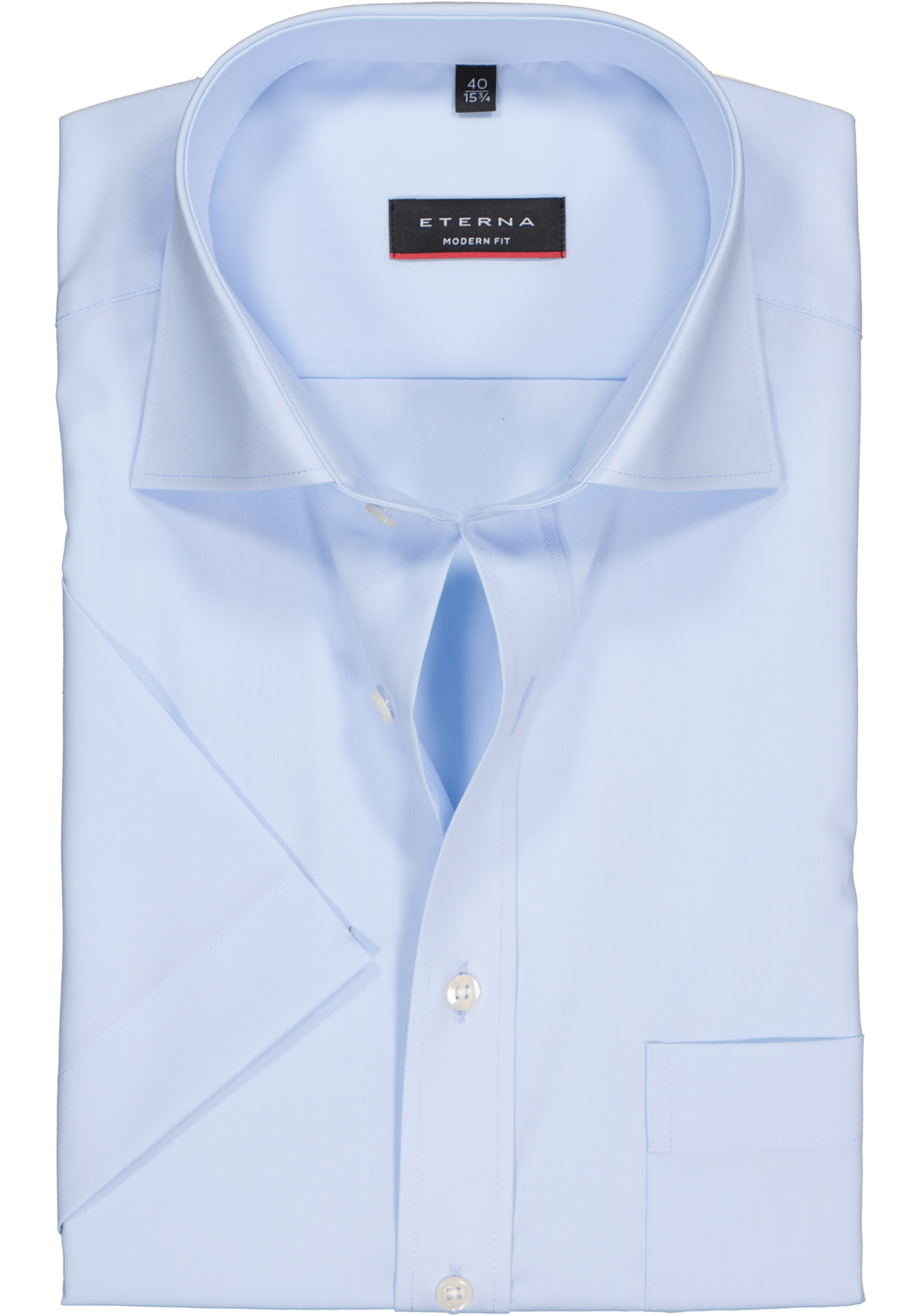 1-4045332252693_eterna-overhemd_HR ETERNA modern fit overhemd, korte mouw, poplin heren overhemd, lichtblauw