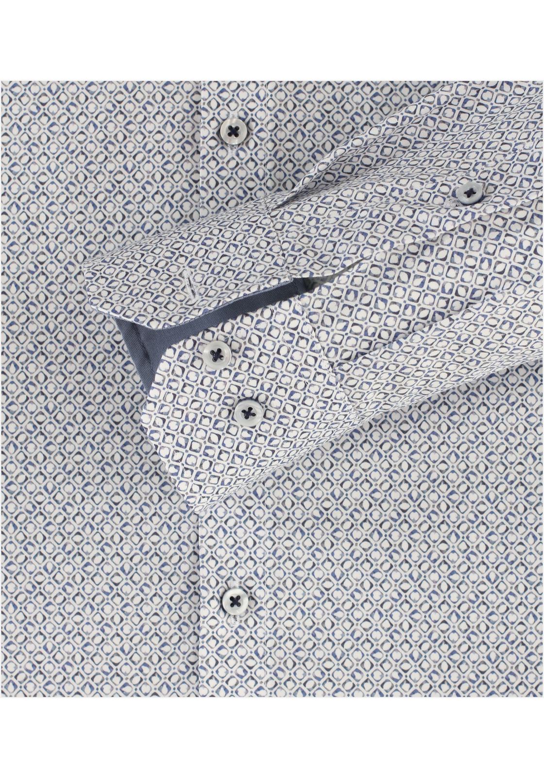 image_5_234e8ca9c3bc91450337a0c9e34fc775jpgautoformatbgF3F3F3blend-alpha100blend-colorF3F3F3blend-modedarkenfitclampp VENTI modern fit overhemd, popeline, blauw dessin