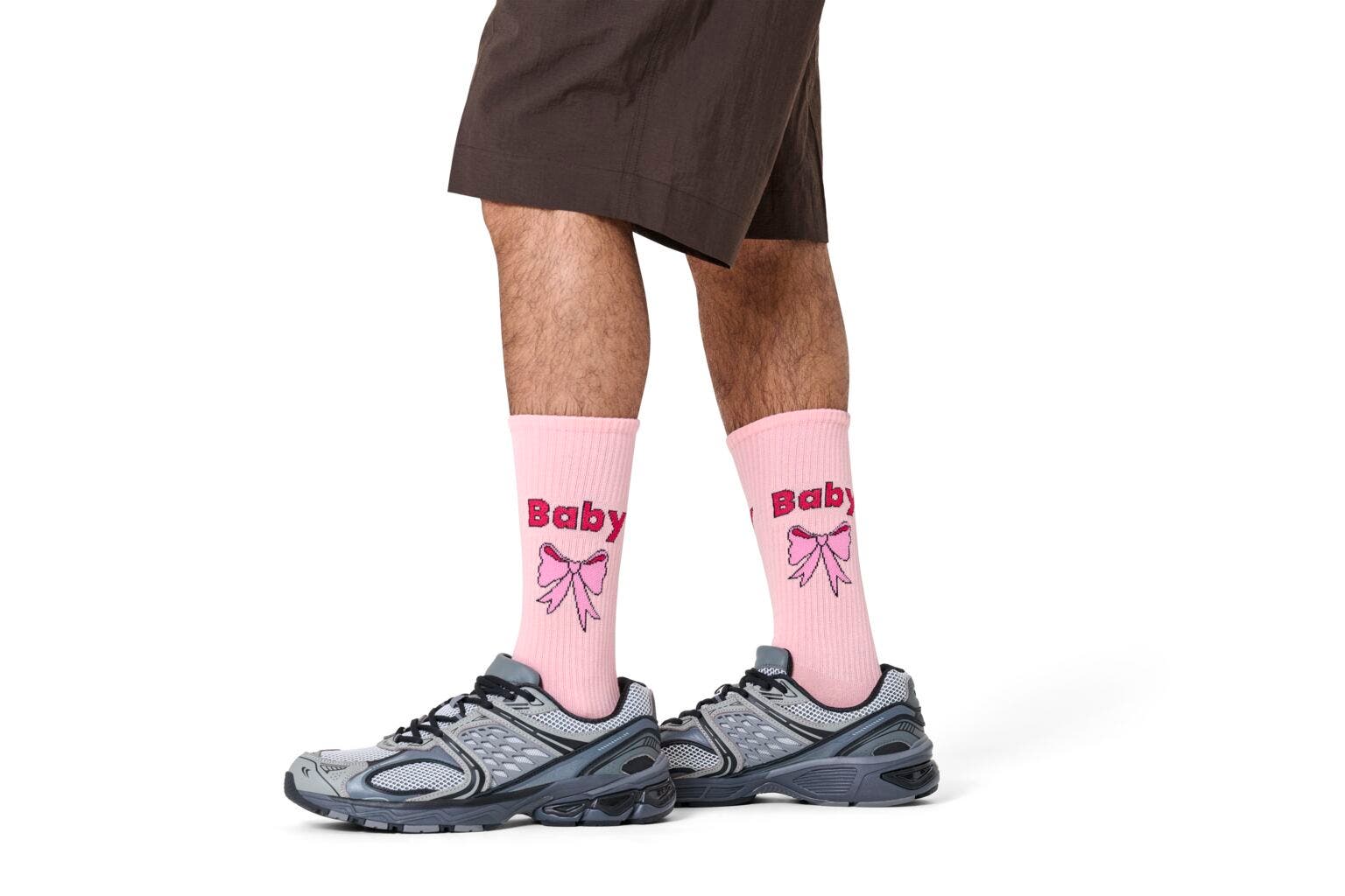 Happy Socks Baby Sneaker Sock, unisex sokken, roze