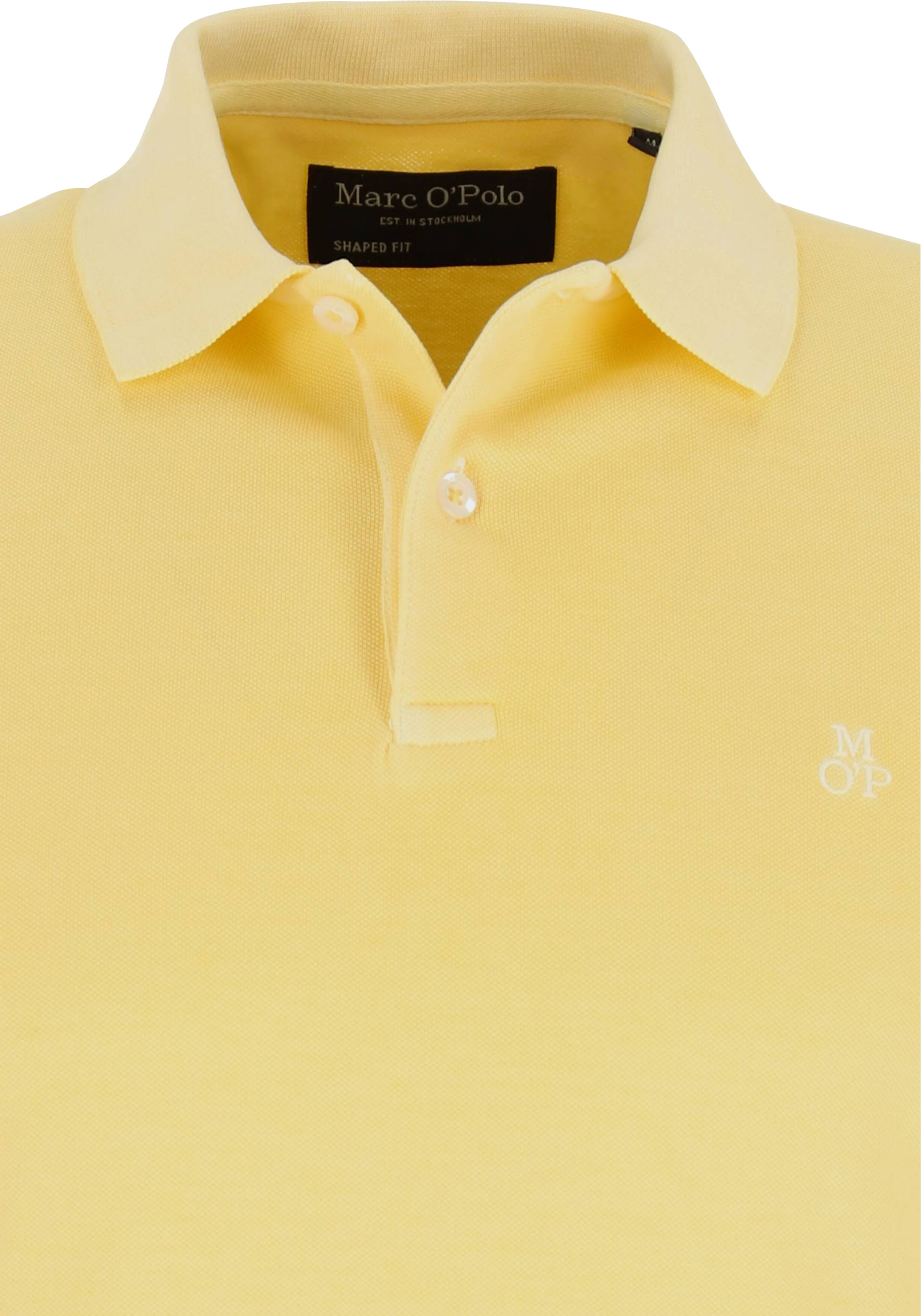 Marc O'Polo shaped fit polo, heren poloshirt korte mouw, geel
