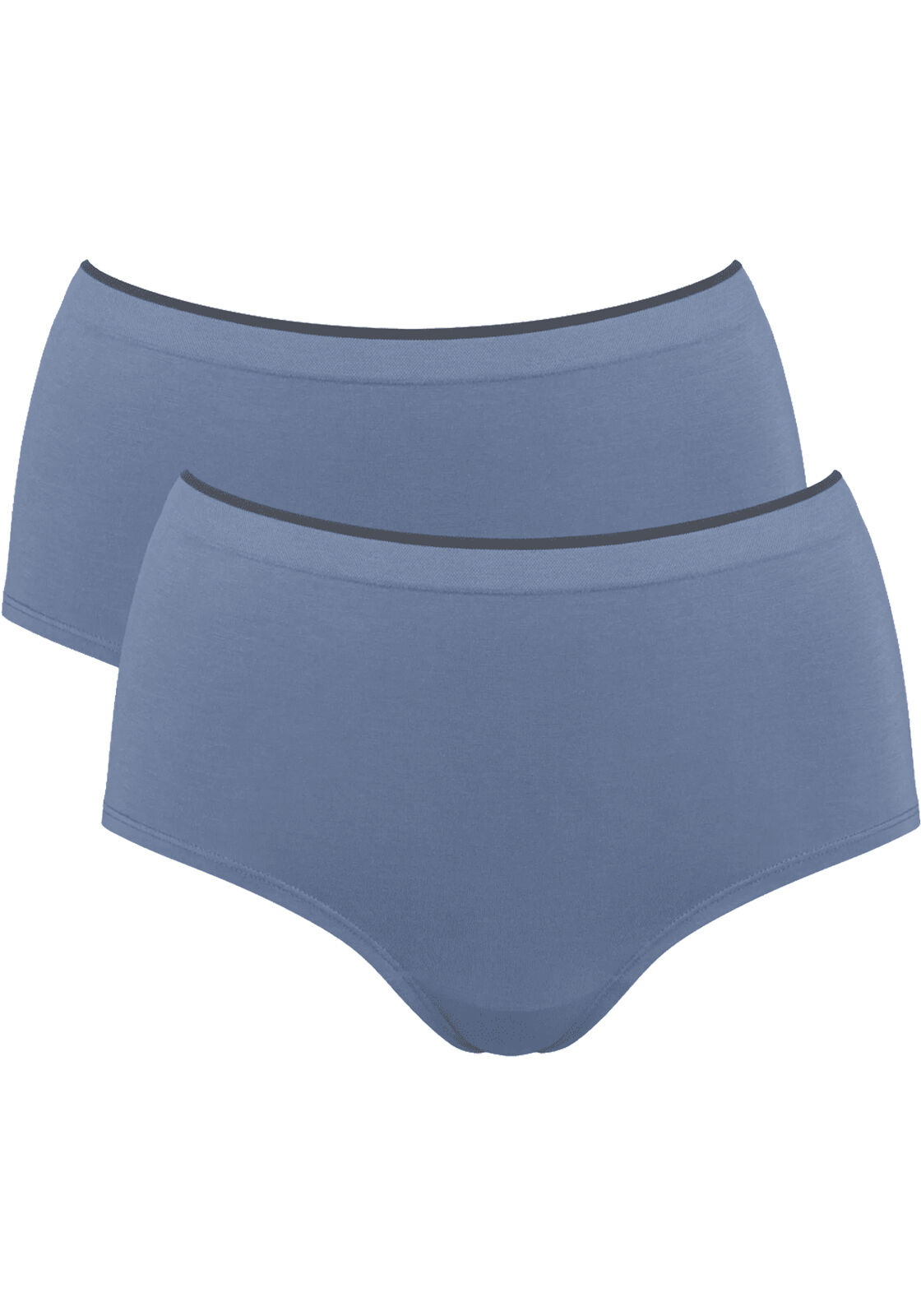 Sloggi Women GO Sense Highwaist (2-pack), dames slip, middenblauw