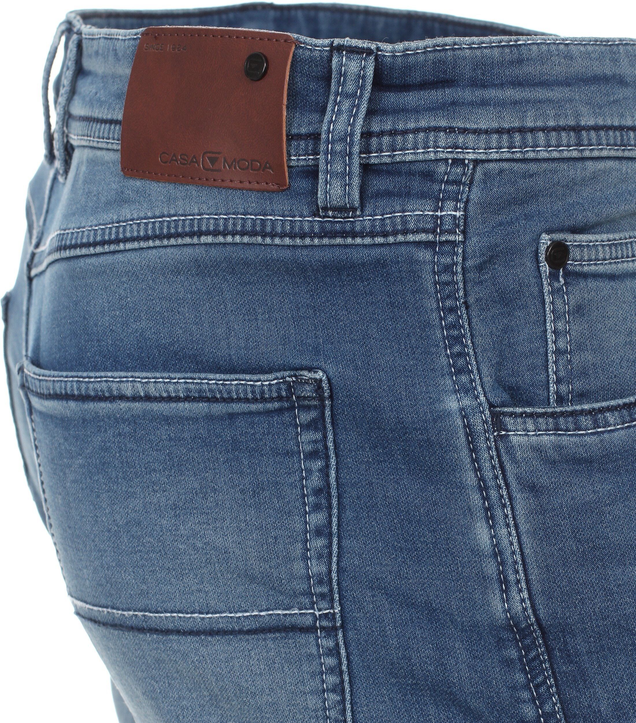 CASA MODA shorts STEVE, heren 5-pocket korte broek, blauw