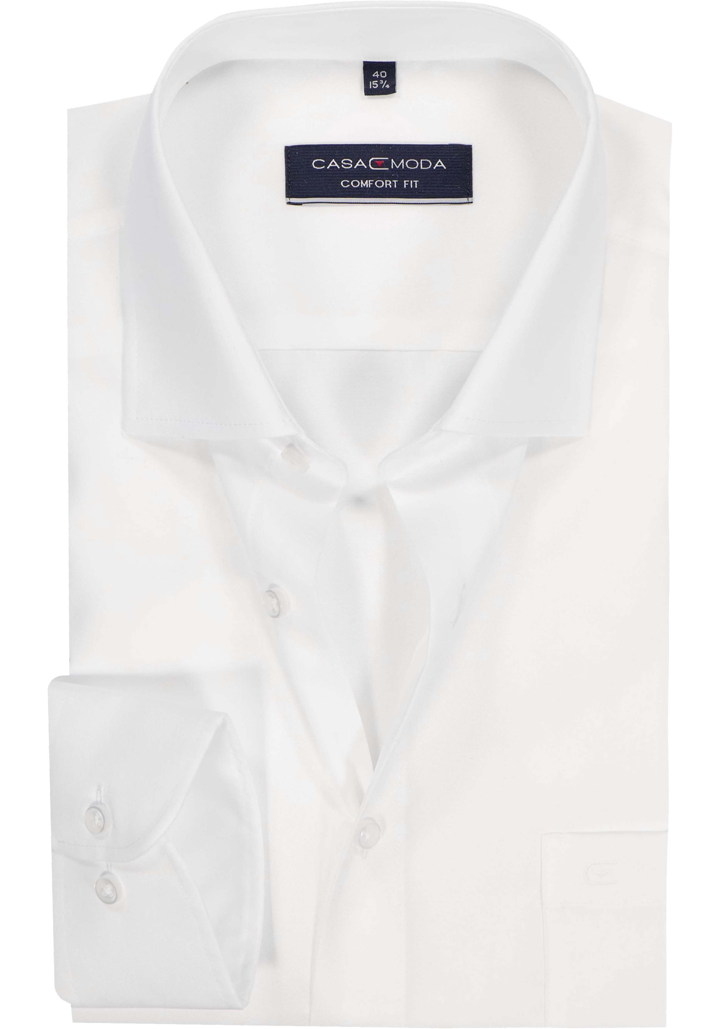 CASA MODA comfort fit overhemd, mouwlengte 7, twill, wit