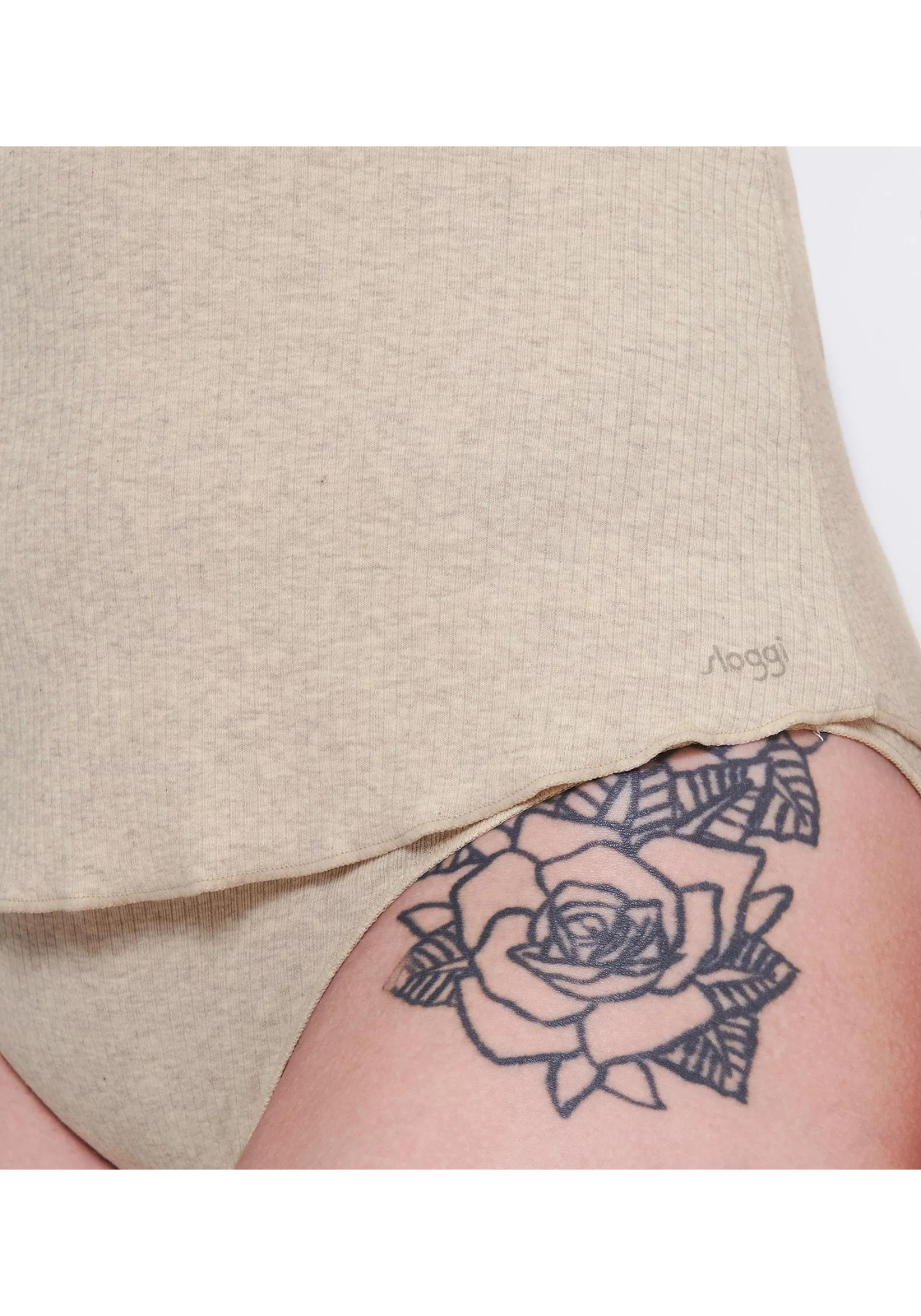 image_6_10217723_M013_4jpgdate-modefied2023-09-14T220 Sloggi Women GO Ribbed T-Shirt (1-pack), dames T-shirt, beige melange