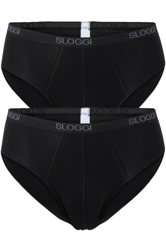 Sloggi Men Basic Midi, heren slips (2-pack), zwart Sloggi Men Basic Midi, heren slips (2-pack), zwart