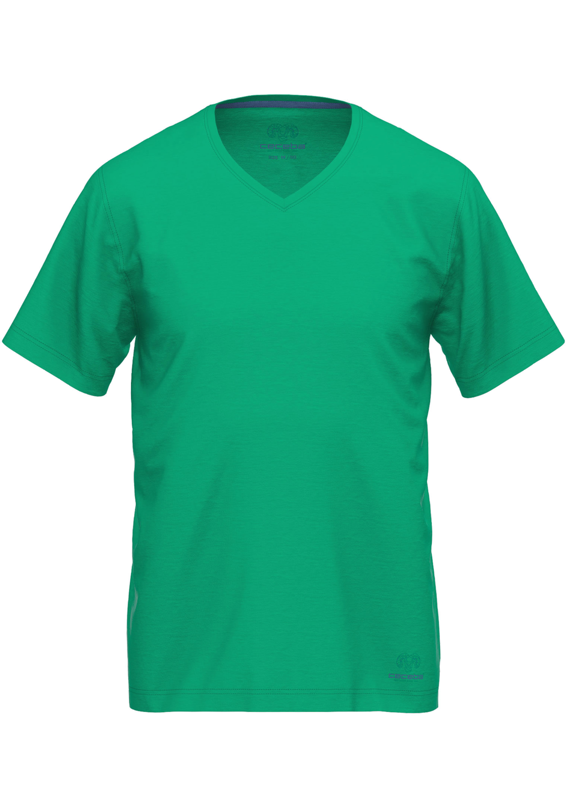 Ceceba heren T-shirt V-hals (1-pack), middengroen Ceceba heren T-shirt V-hals (1-pack), middengroen