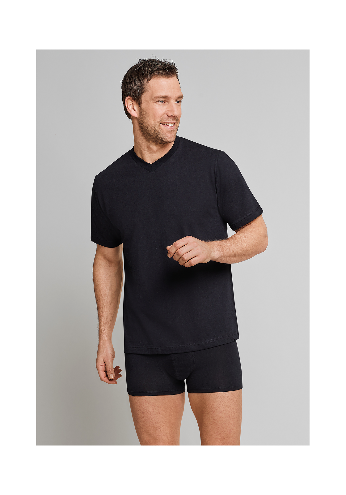 image_8_008151-000_4_1280x1280 SCHIESSER American T-shirt (2-pack), heren shirt korte mouw jersey v-hals zwart