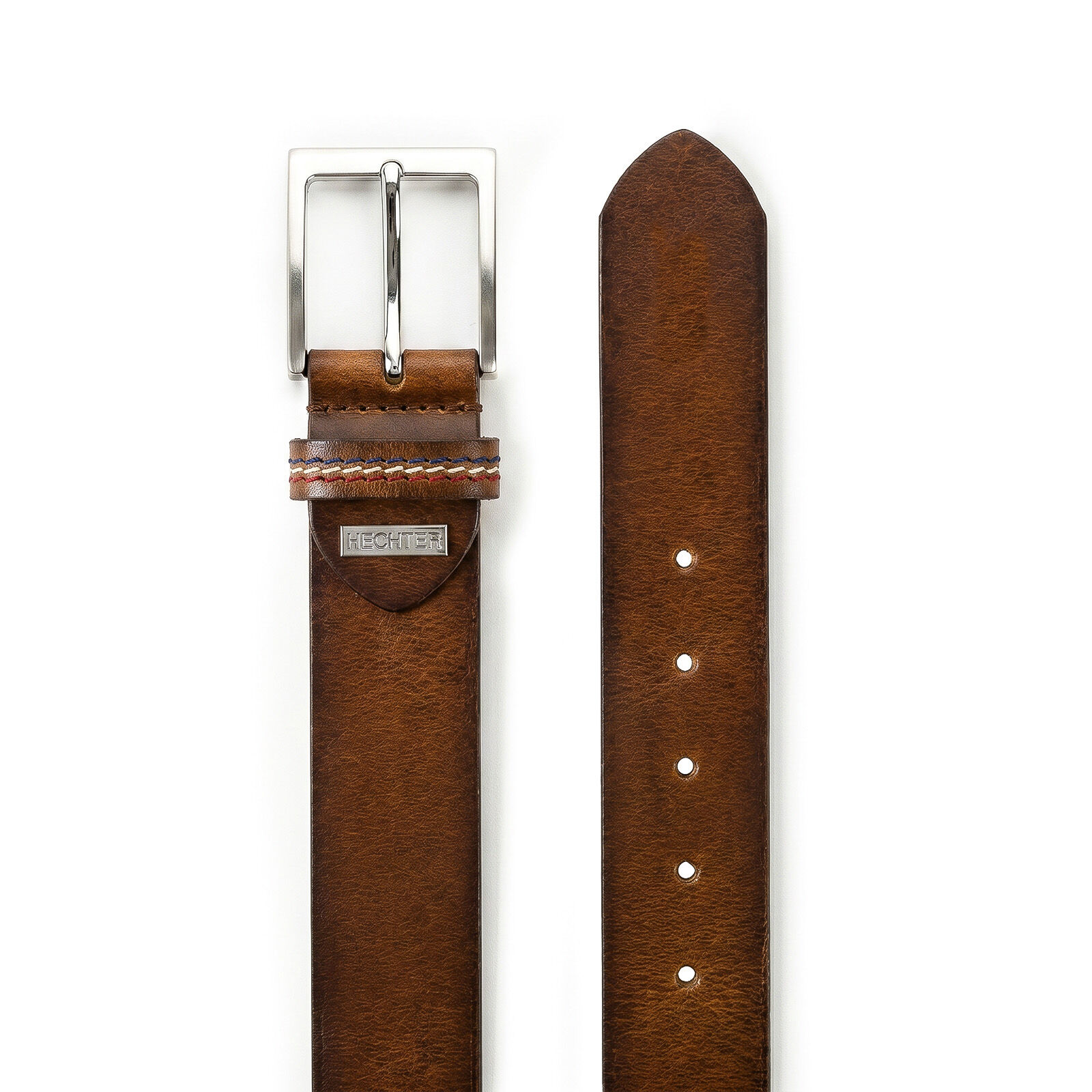 HECHTER leren heren riem, cognac