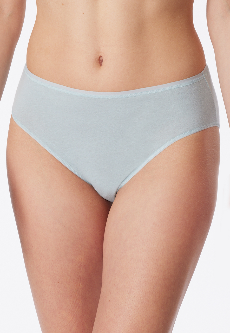 SCHIESSER 95/5 slip (2-pack), dames slipje organisch katoen zwart/lichtblauw