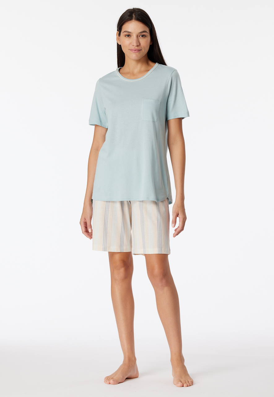 SCHIESSER Comfort Nightwear shortamaset, dames shortama met bluebird