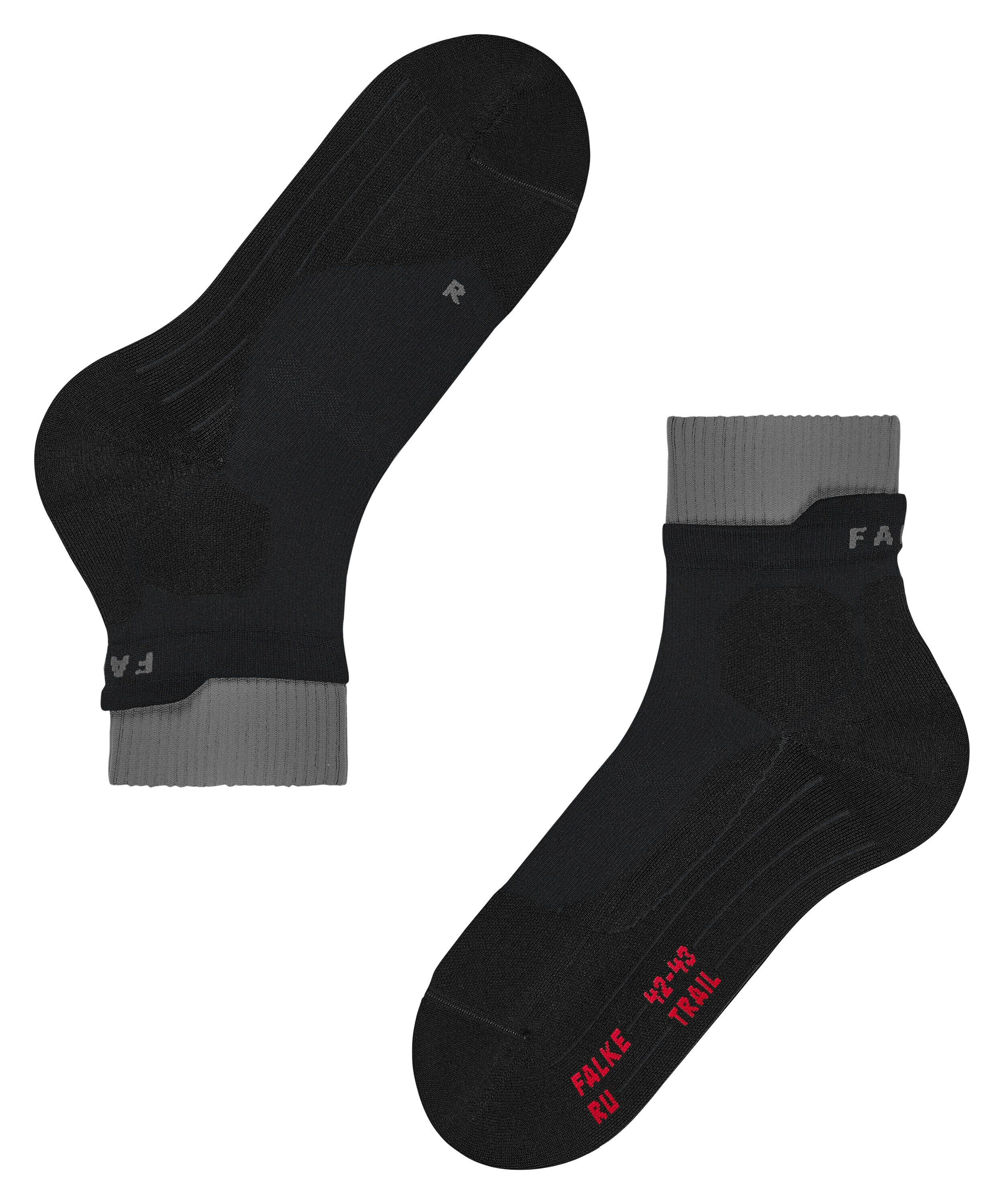 FALKE RU Trail dames running sokken, zwart (black)