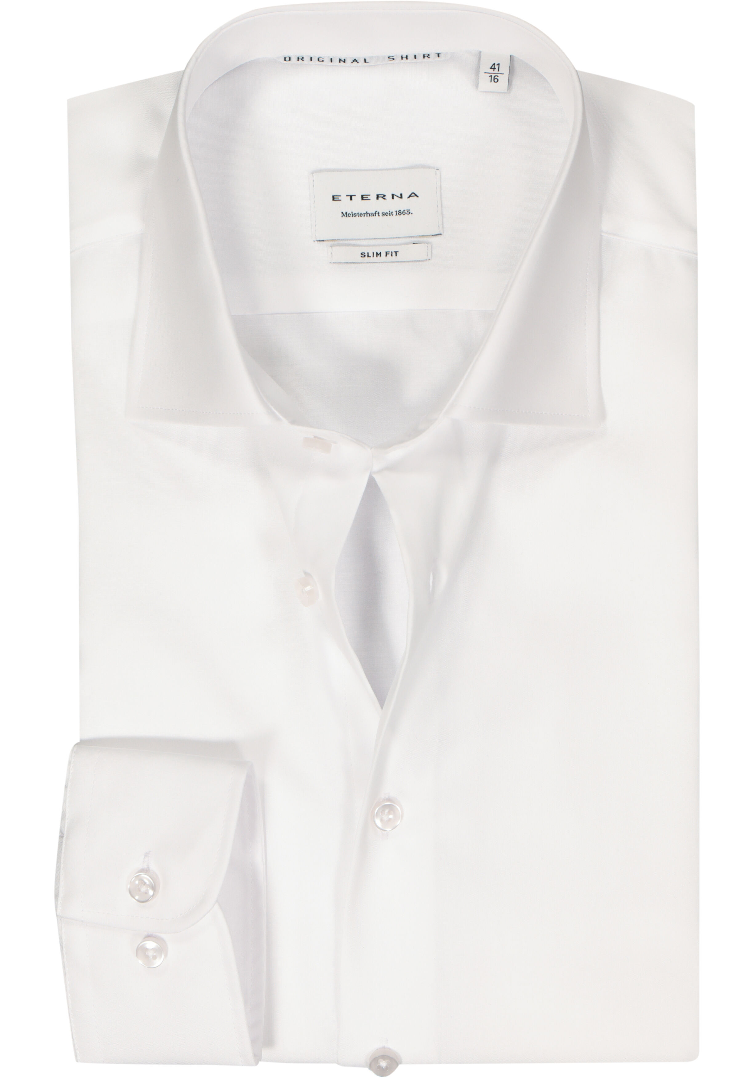 ETERNA slim fit overhemd, popeline, wit