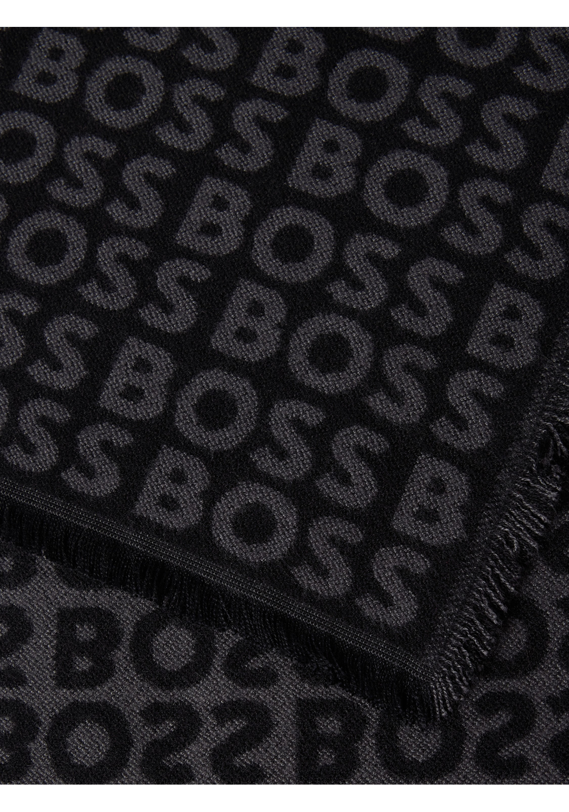 BOSS Tadic sjaal viscose, heren sjaal gewoven, zwart BOSS Tadic sjaal viscose, heren sjaal gewoven, zwart