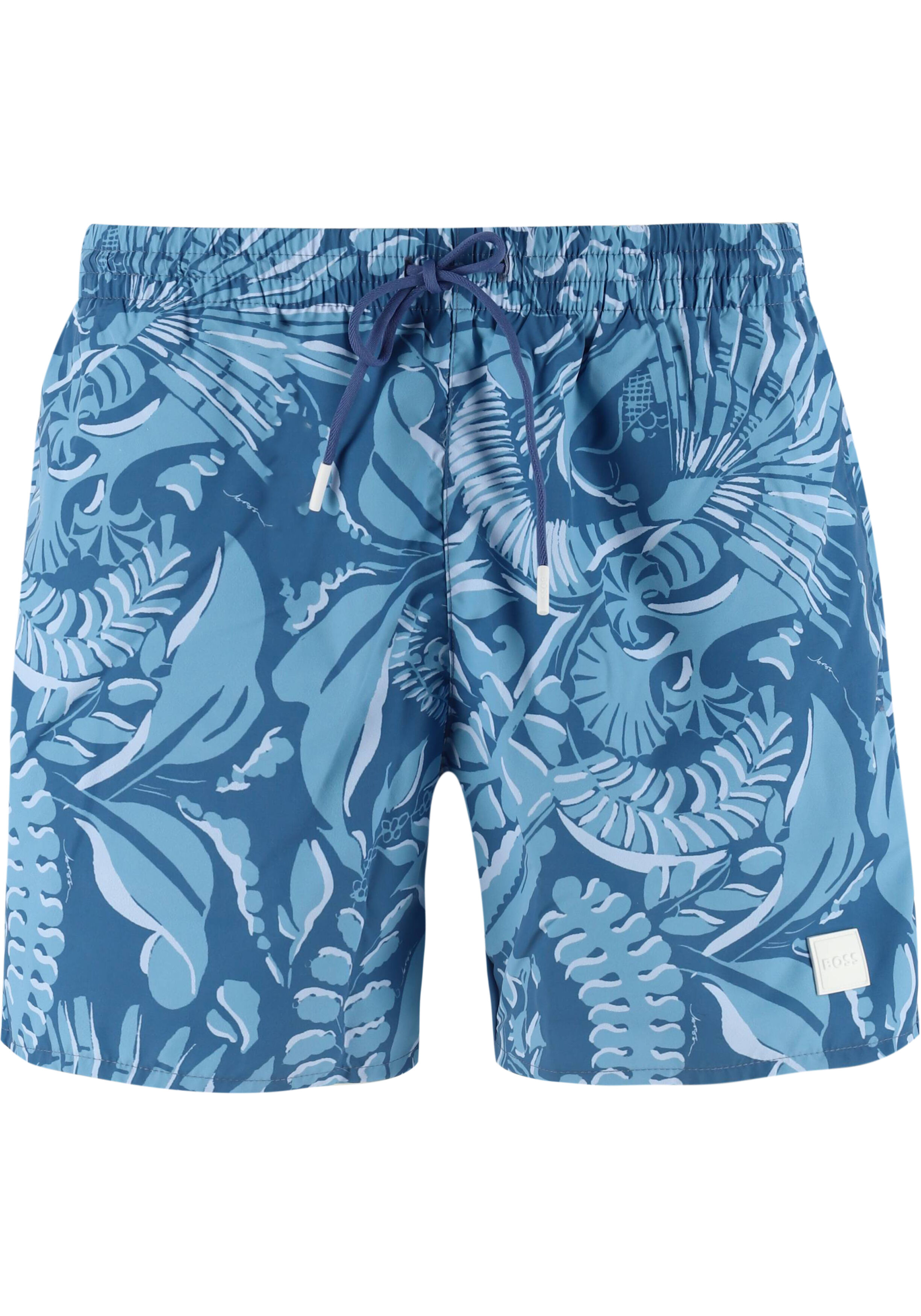 HUGO BOSS Piranha swim shorts, heren zwembroek, blauw dessin