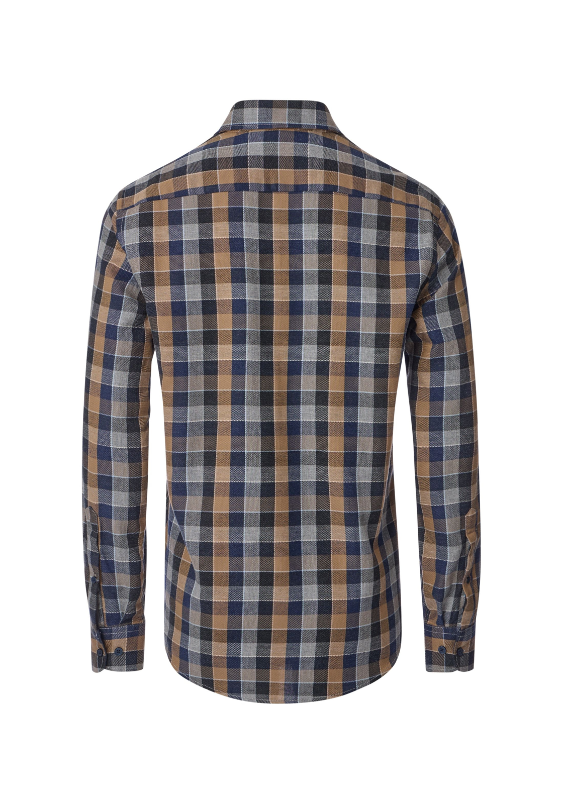 CASA MODA Sport casual fit overhemd, flanel, grijs geruit - 444308200-750 CASA MODA Sport casual fit overhemd, flanel, grijs geruit - 444308200-750