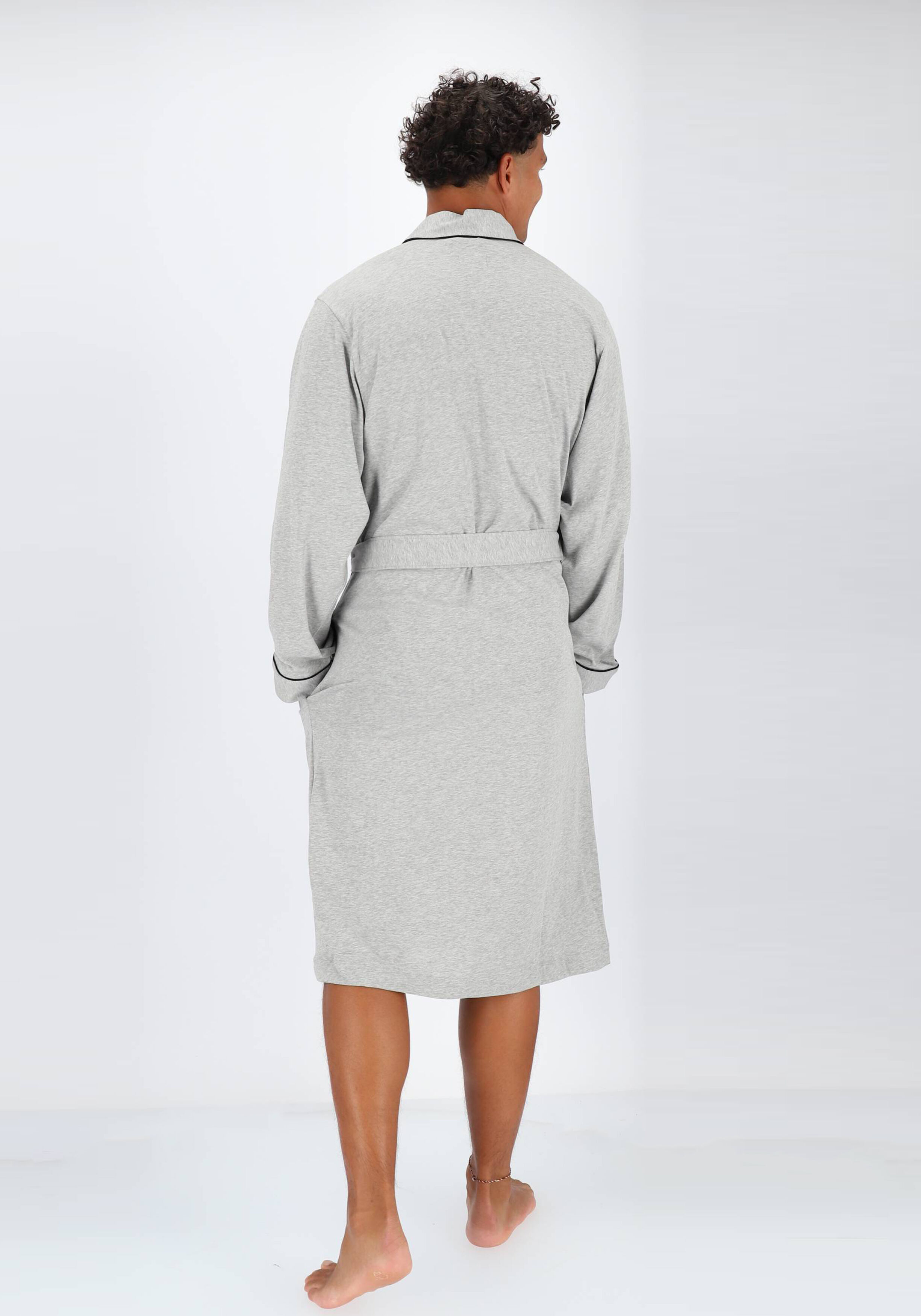 HUGO BOSS heren ochtendjas (dun), kimono, grijs