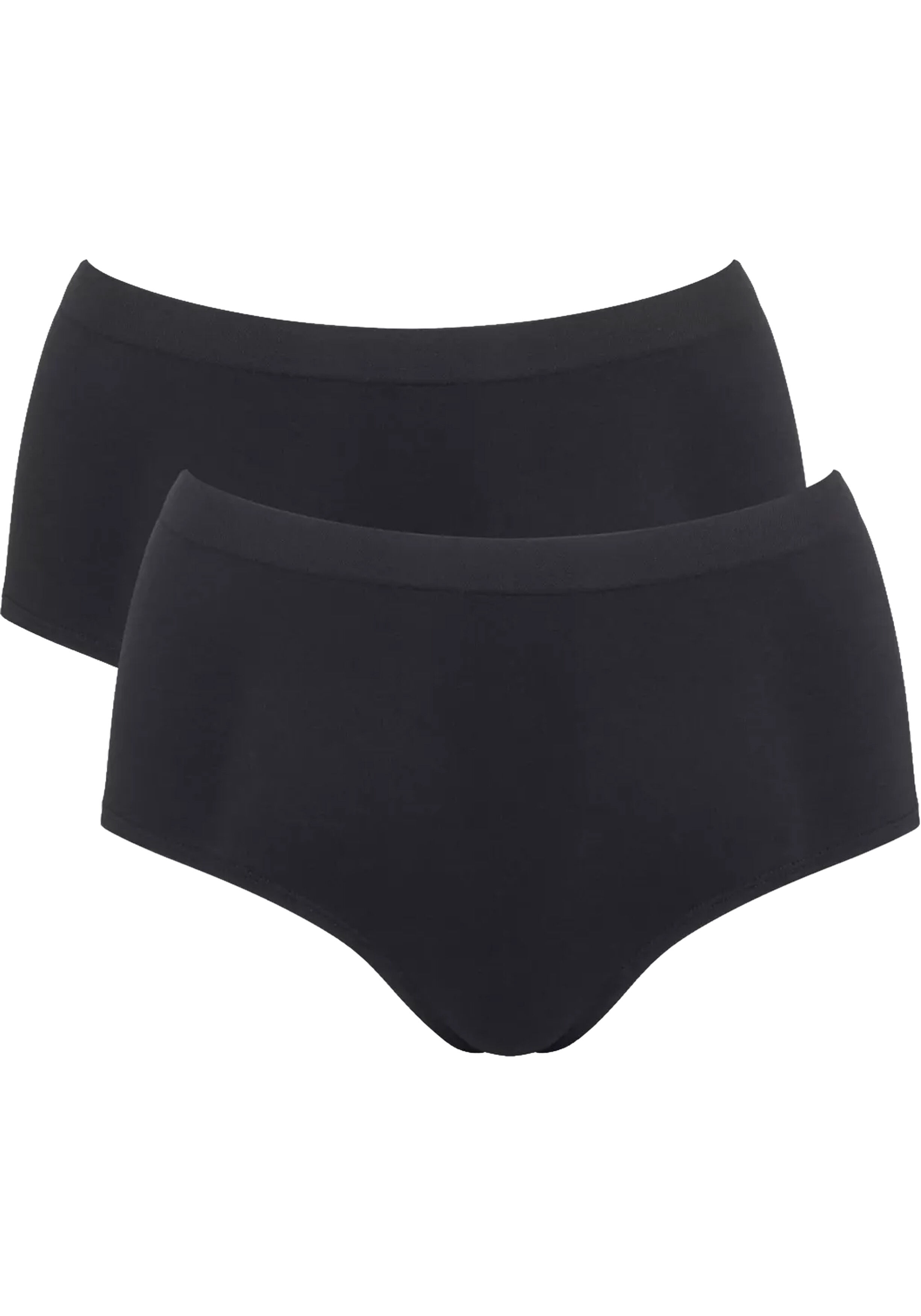 Sloggi Women GO Sense Highwaist (2-pack), dames slip, zwart