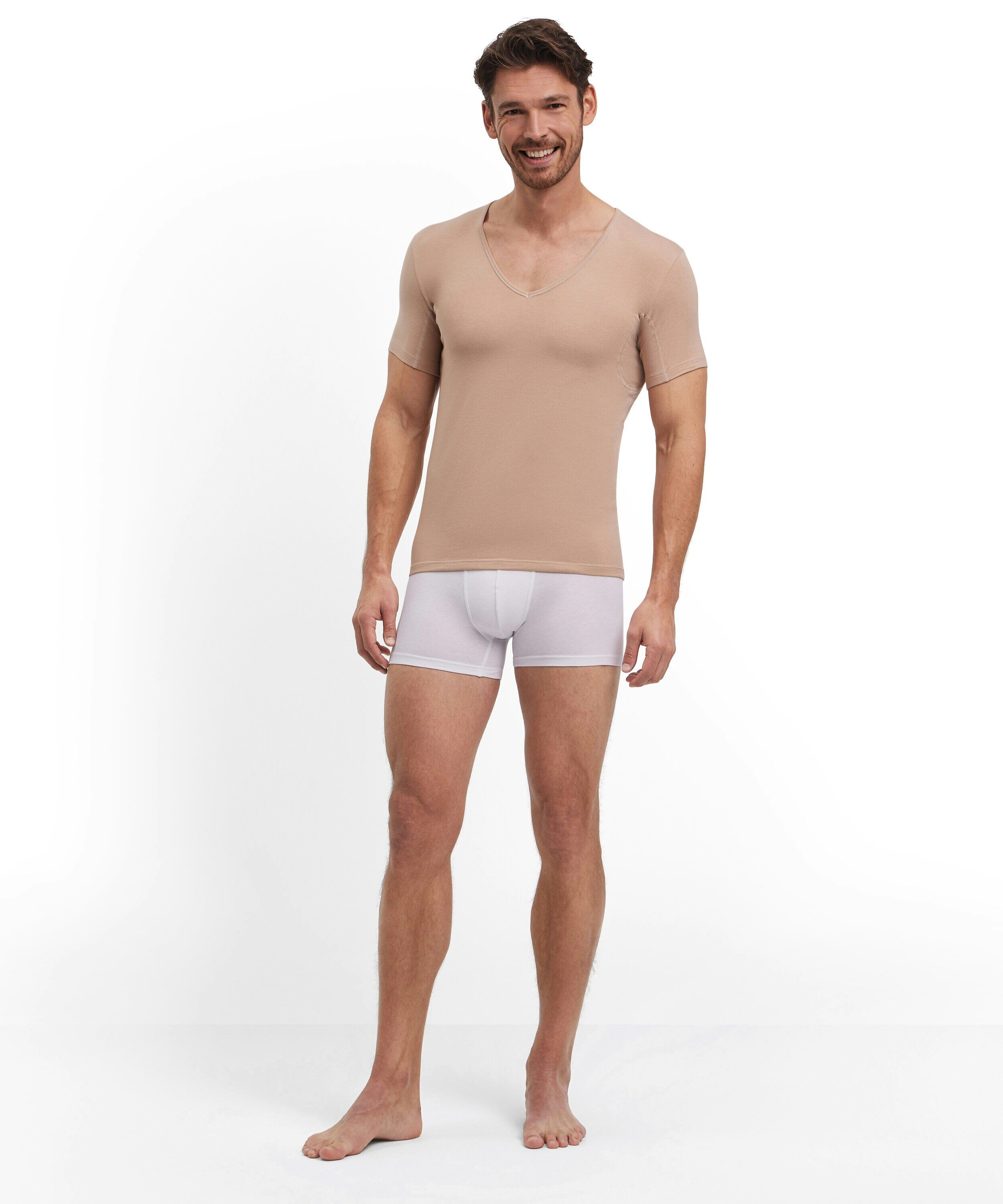 FALKE heren T-shirt Daily Climate Control, korte mouw, beige (camelange)