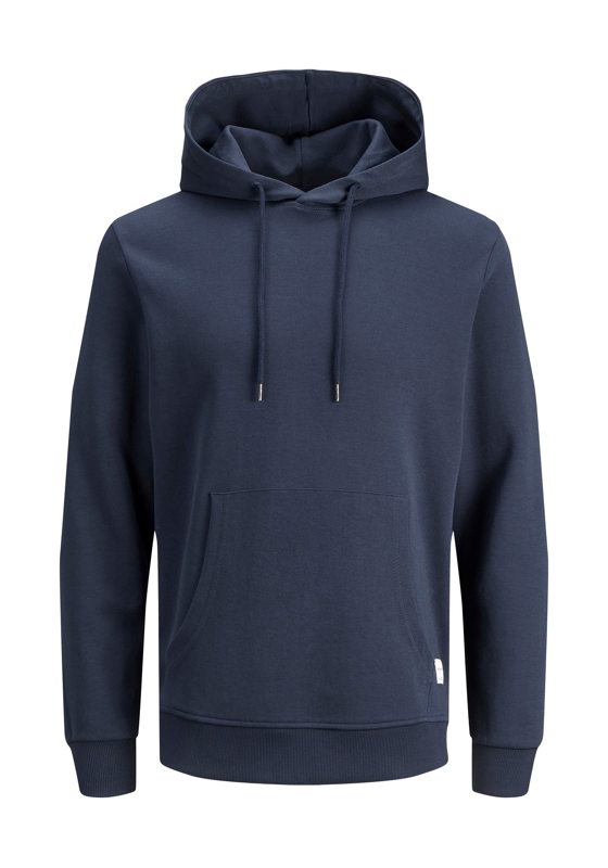 JACK & JONES Basic sweat hood regular fit, heren hoodie katoenmengsel met capuchon, blauw JACK & JONES Basic sweat hood regular fit, heren hoodie katoenmengsel met capuchon, blauw