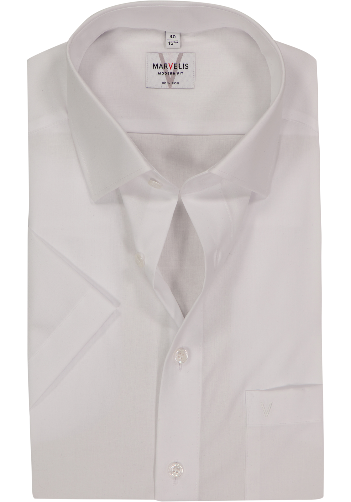 MARVELIS modern fit overhemd, korte mouw, wit   MARVELIS modern fit overhemd, korte mouw, wit