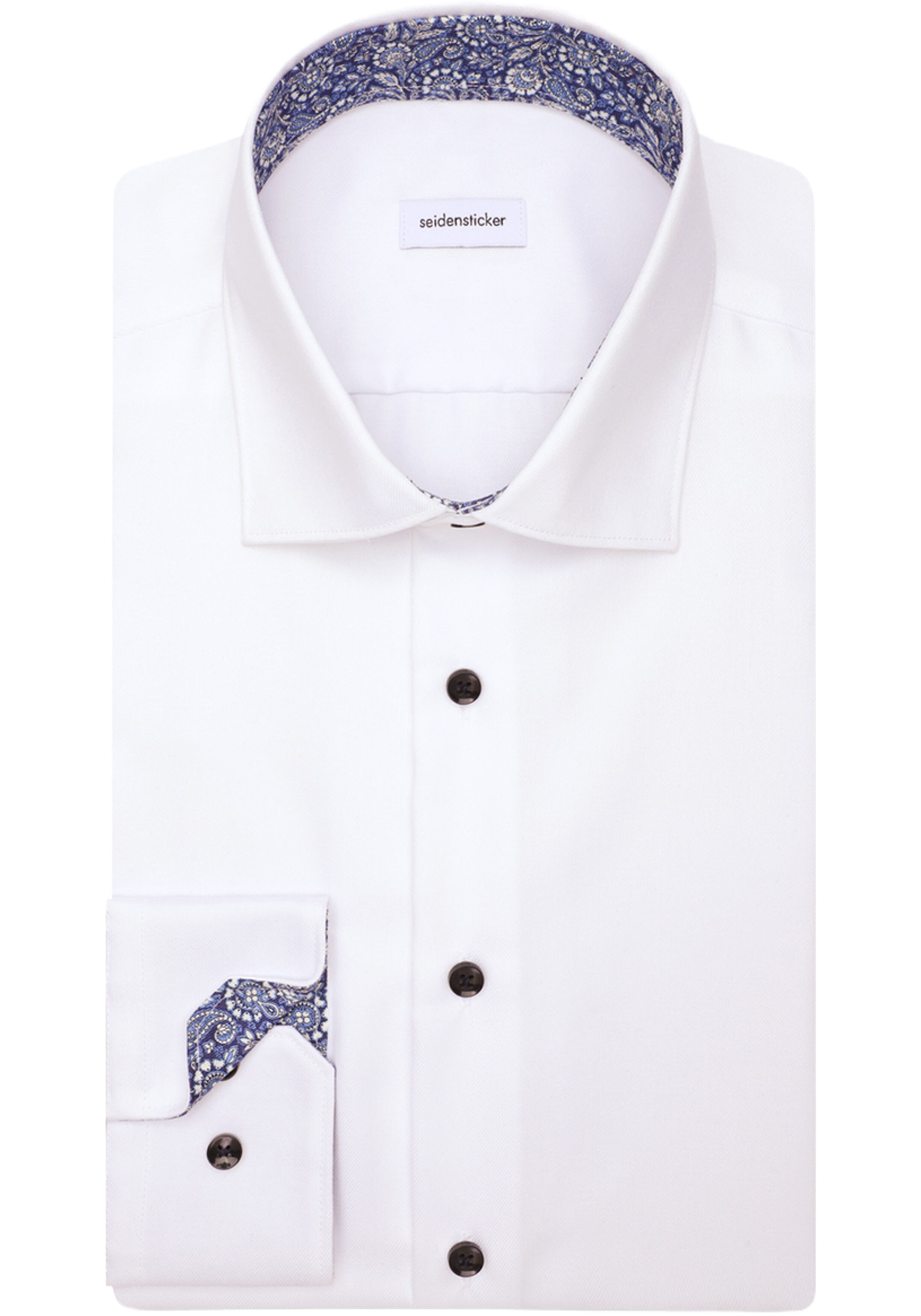 Seidensticker slim fit overhemd, popeline, wit