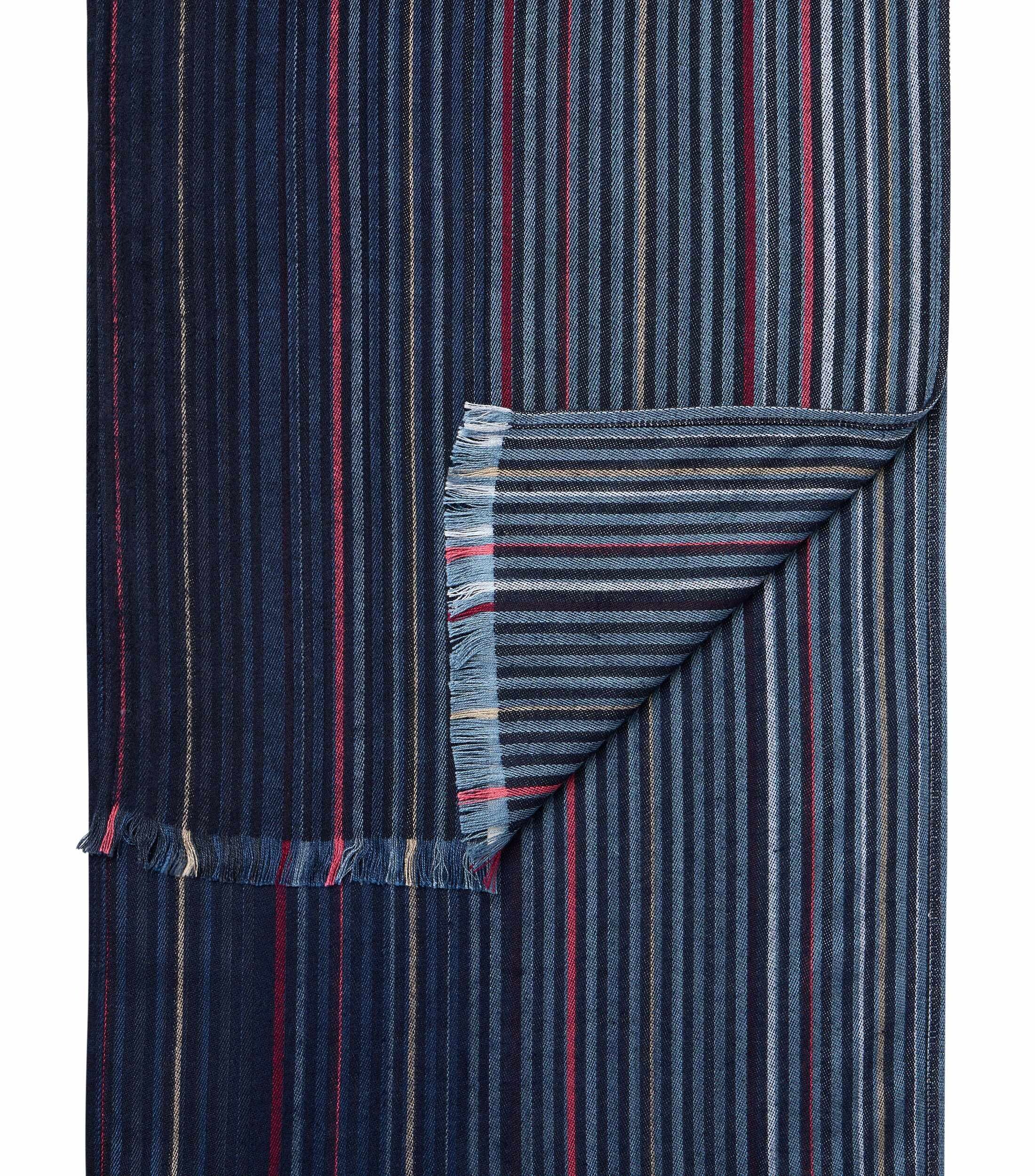 CASA MODA sjaal, donkerblauw, blauw, lichtblauw, rood, beige dessin