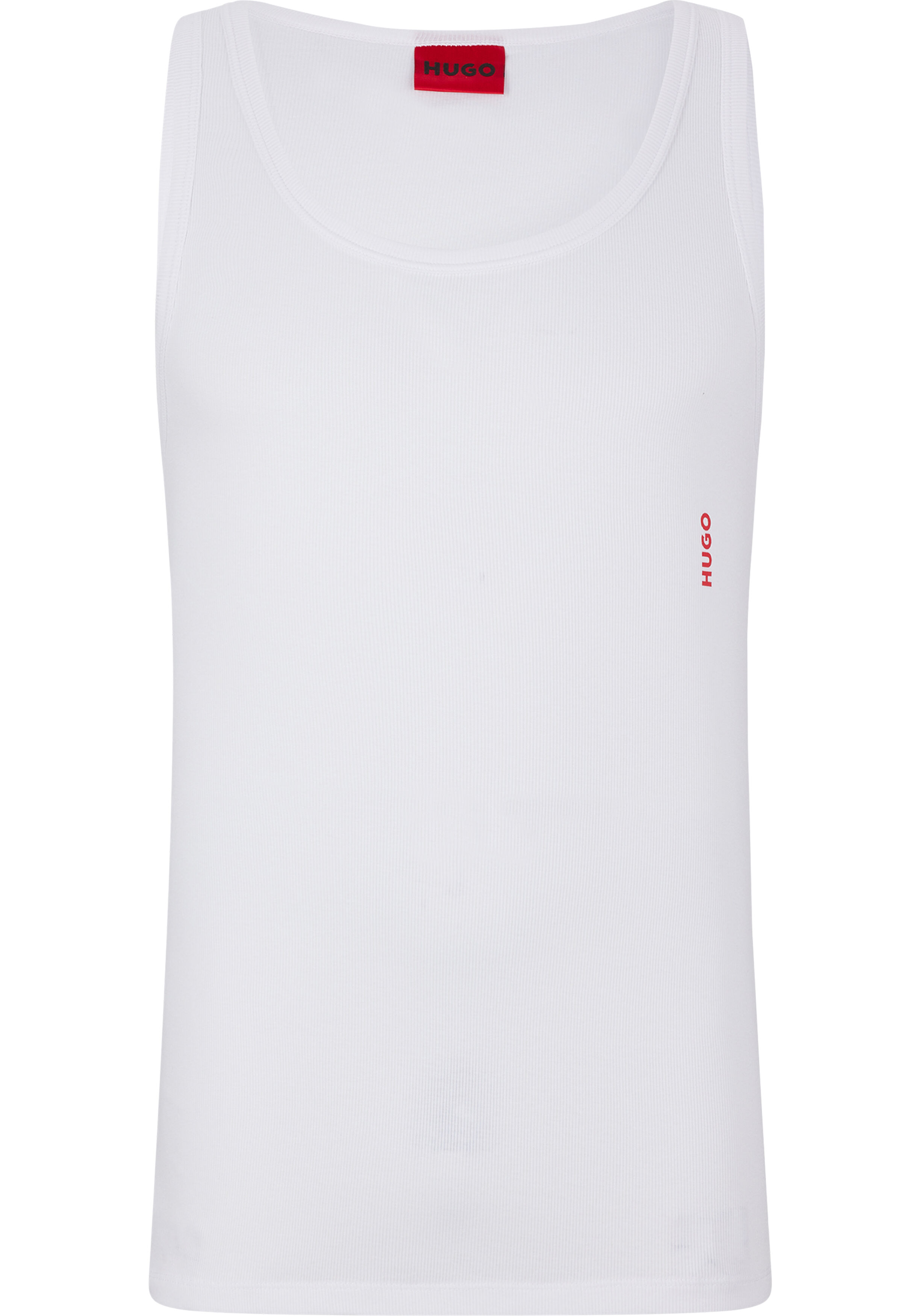 HUGO stretch tanktops slim fit (2-pack), heren singlets O-hals, wit
