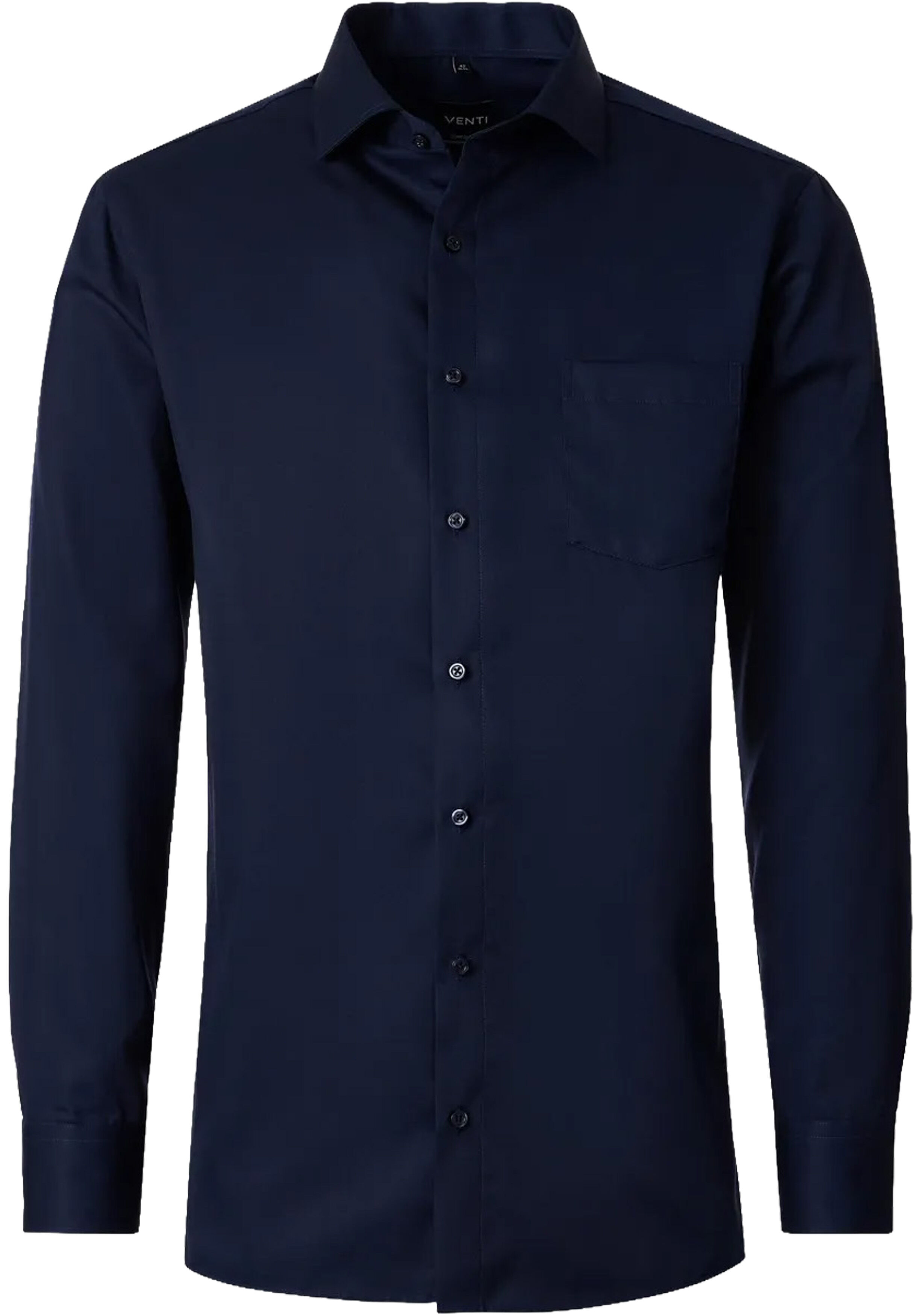 VENTI modern fit overhemd, twill, donkerblauw