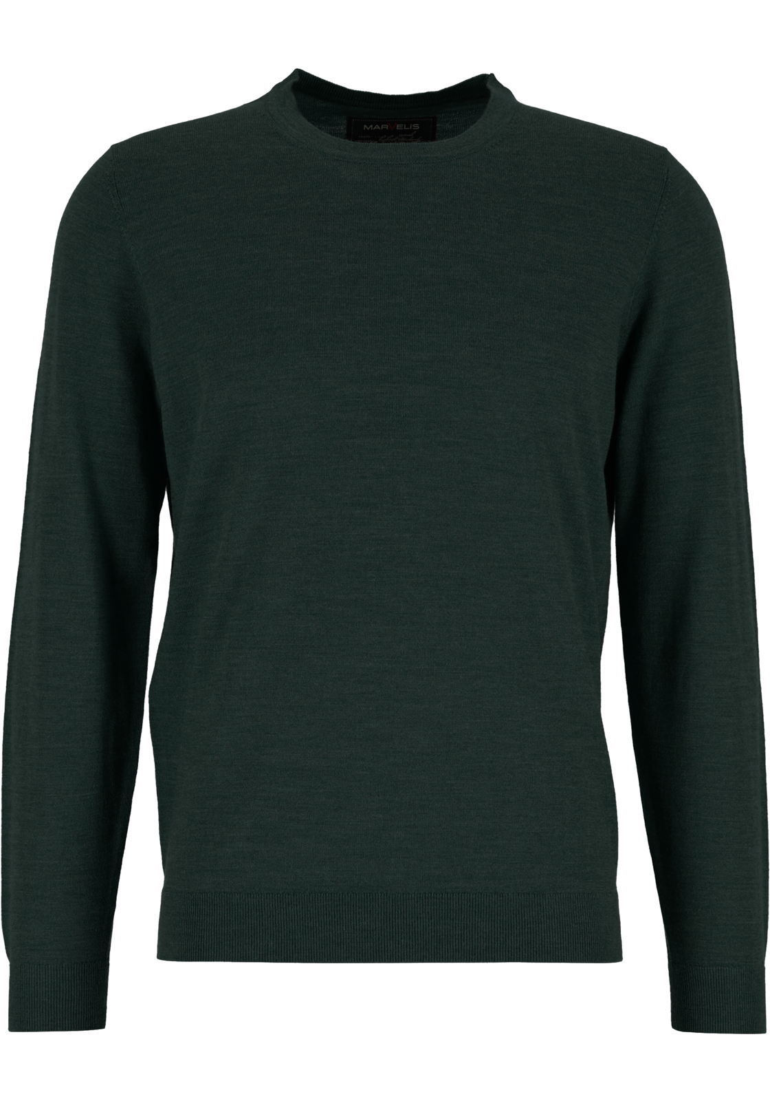01-4062534754381-Marvelis-Marvelis_TR_donkergroen_63212527_360_HR MARVELIS modern fit trui wol, O-hals, donkergroen