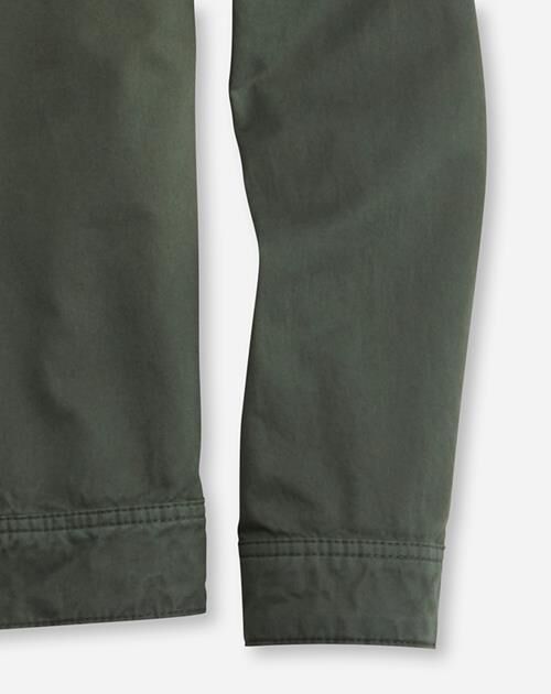 OLYMP Casual modern fit overhemd, twill, grijsgroen