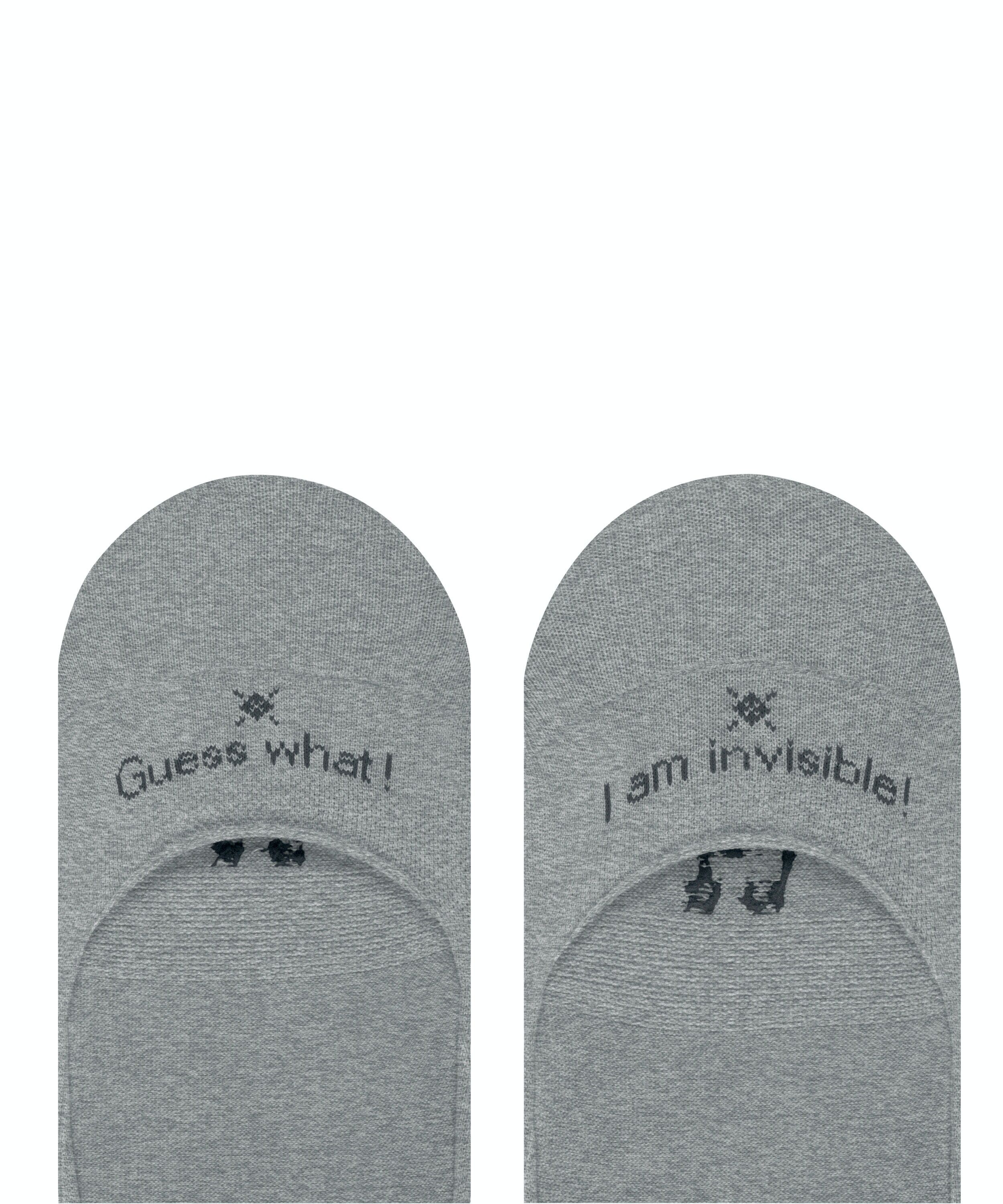Burlington Carrington heren invisible sokken, grijs (light grey)