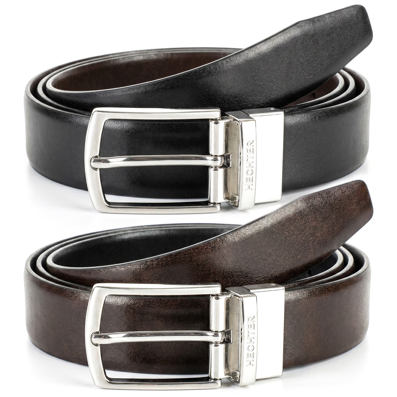 HECHTER leren heren riem, zwart