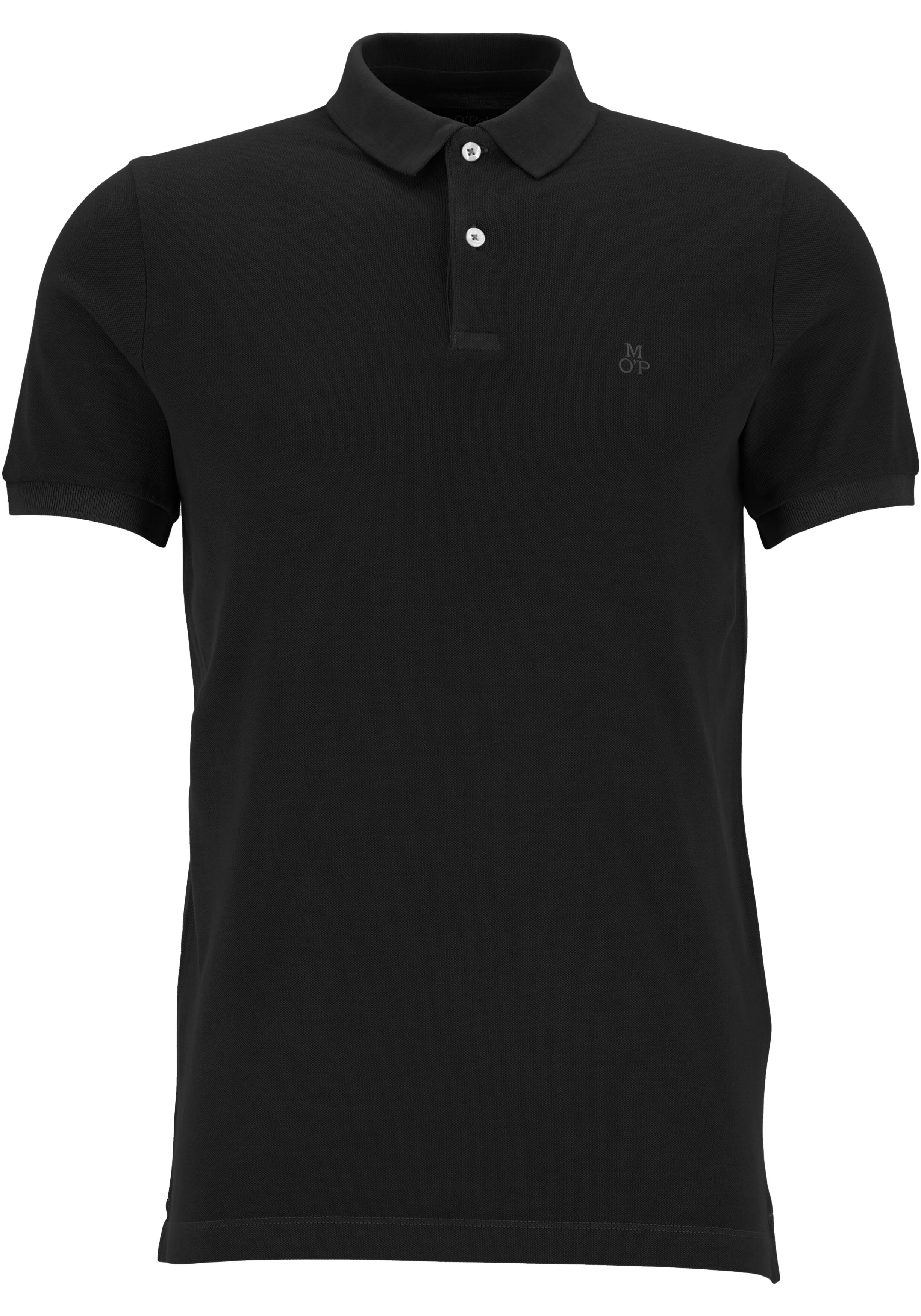 Marc O'Polo shaped fit polo, heren poloshirt, zwart